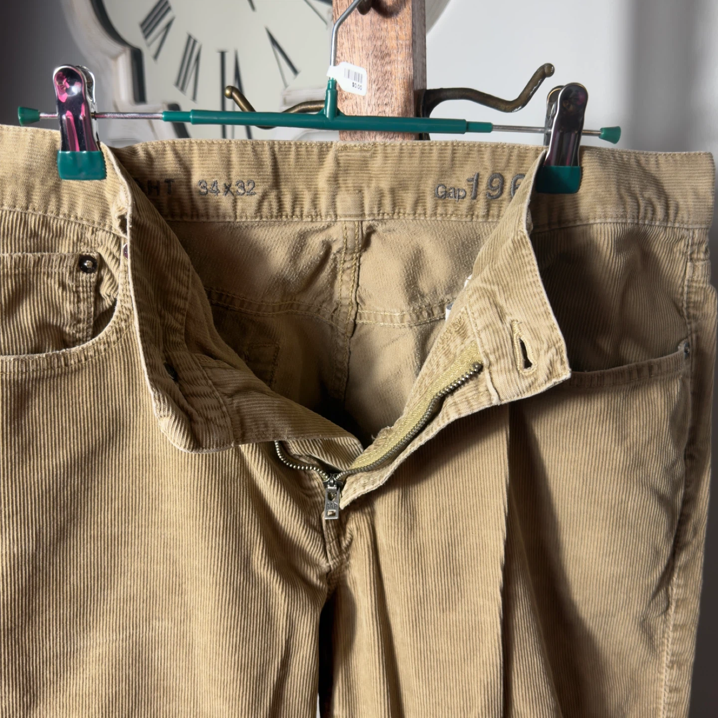 GAP Corduroy Straight Fit Chino Flak Pants 34x32 Tan - photo 4