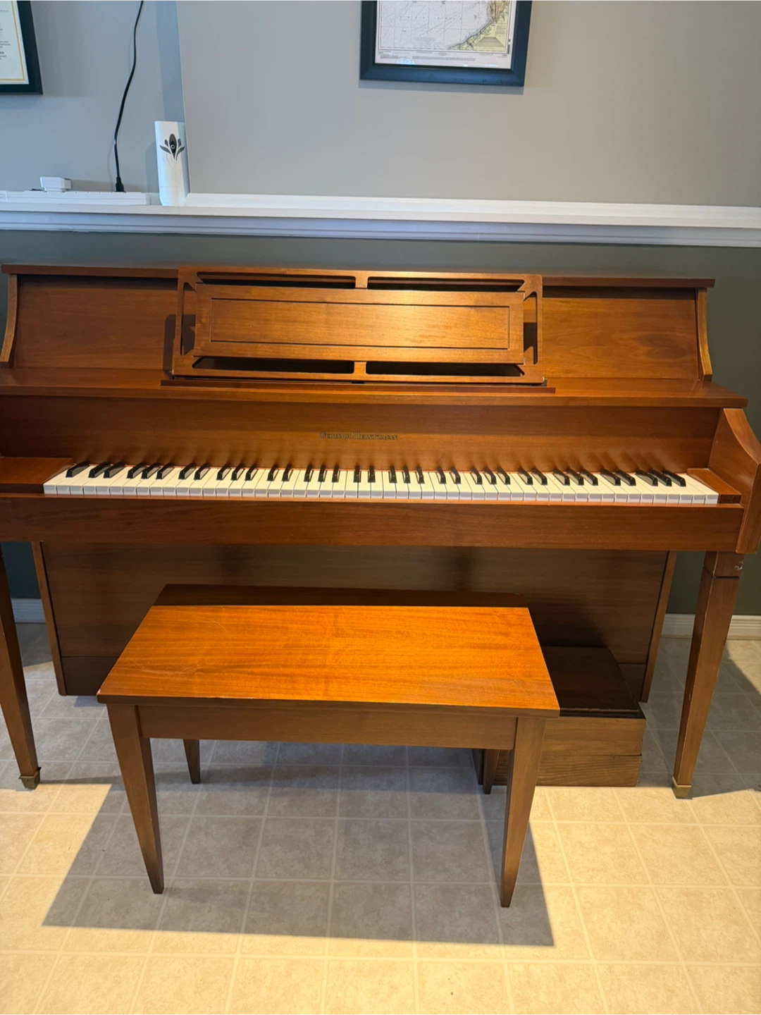 Gerhard Heintzman Upright Piano with Bench