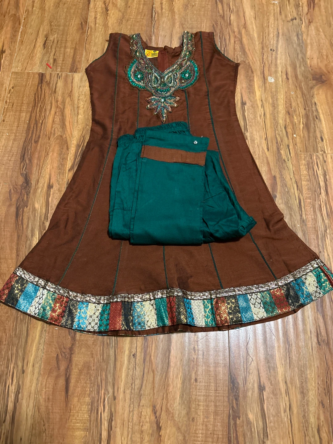 Shree Creations Brown Kurti and Pants Set - photo 3