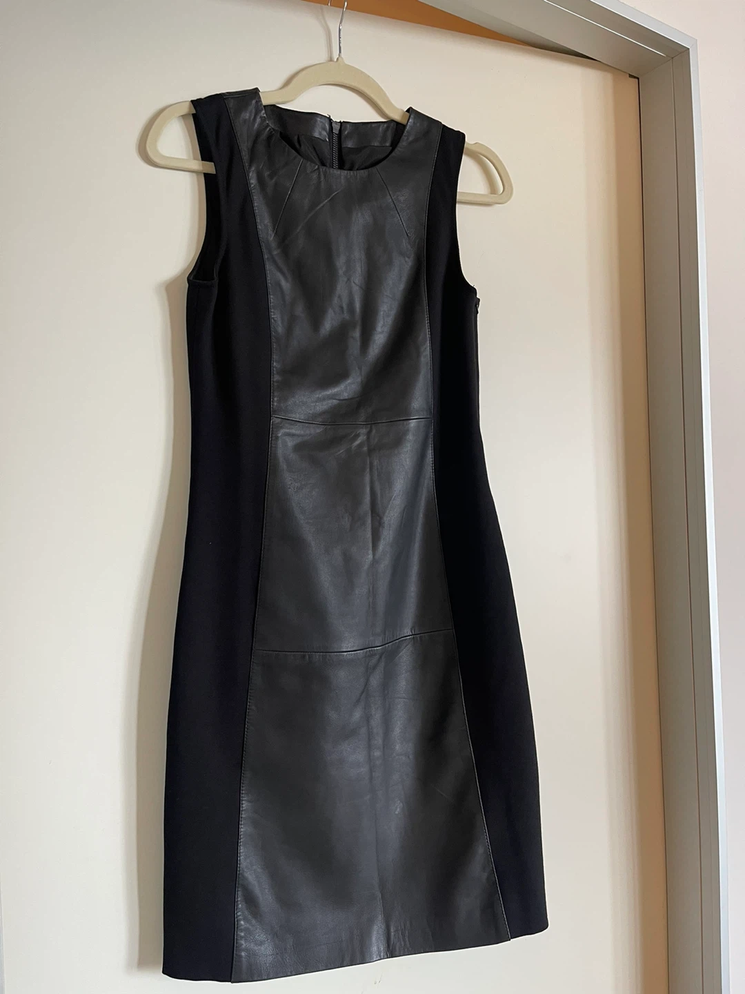 Karl Lagerfeld Black Leather Dress