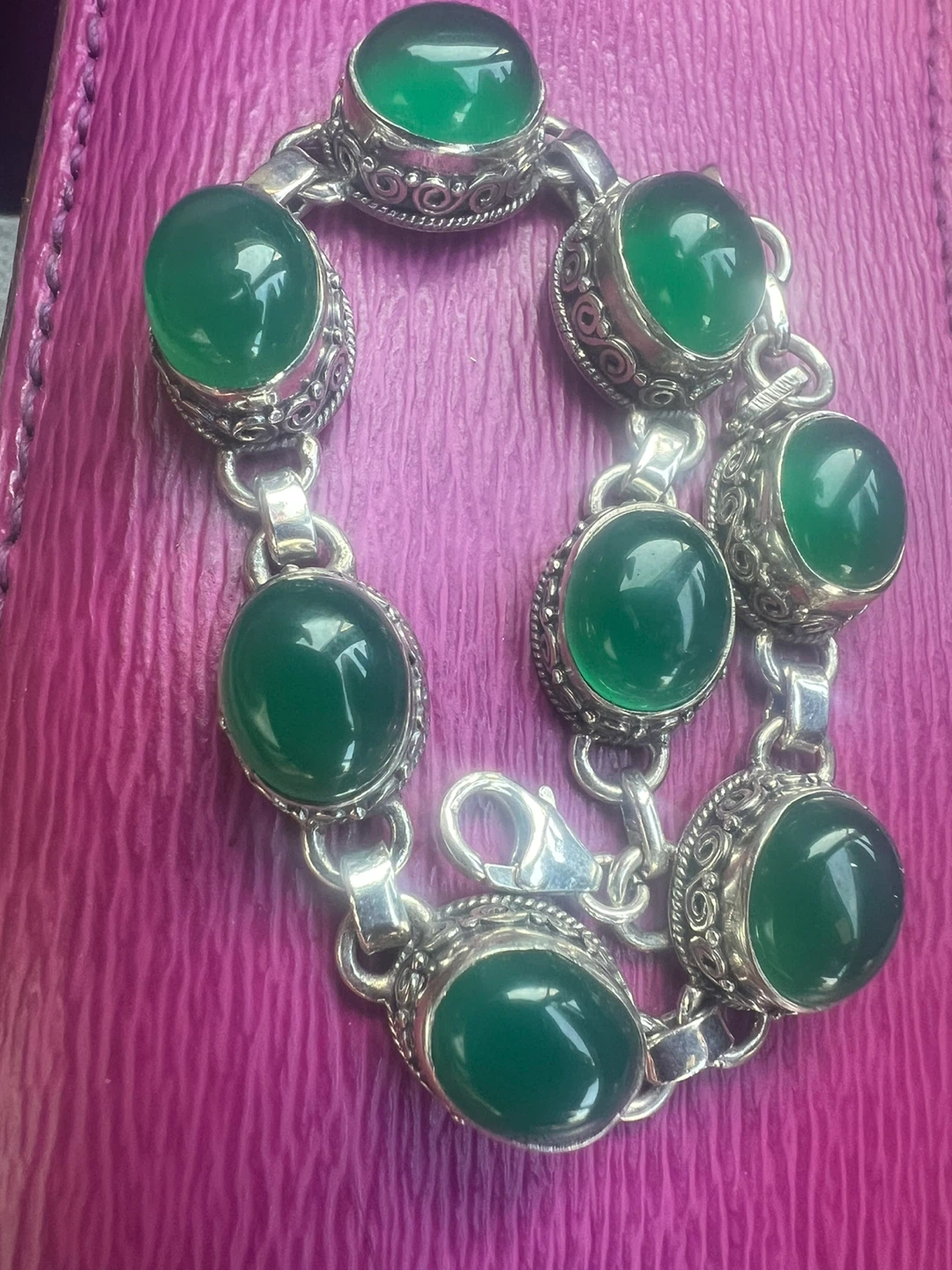 925 silver jade bracelet