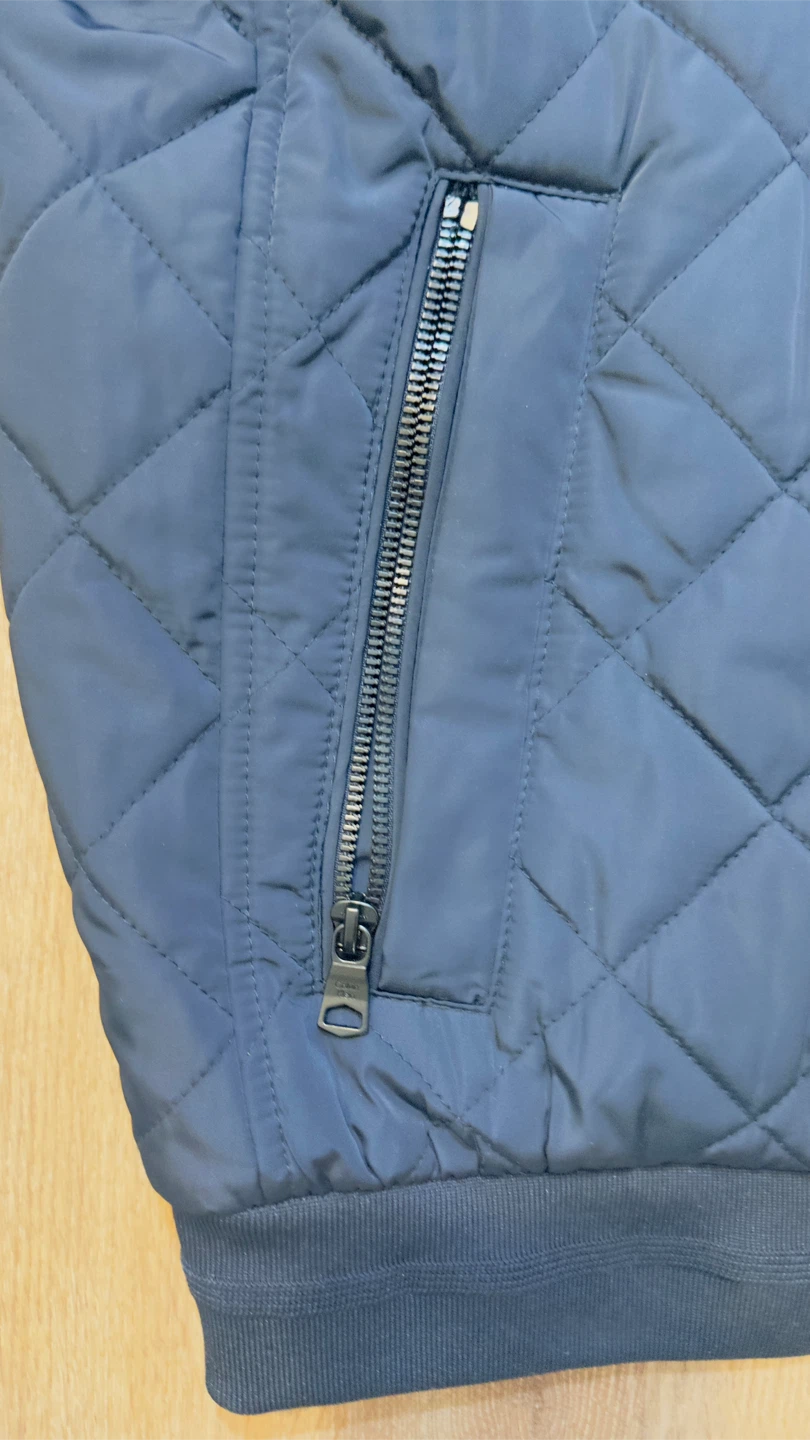 Calvin Klein Quilted Bomber Jacket - Navy Blue - Size M - photo 2