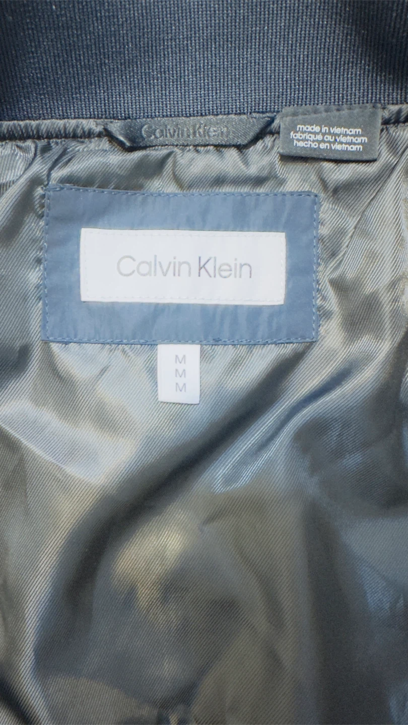 Calvin Klein Quilted Bomber Jacket - Navy Blue - Size M - photo 5