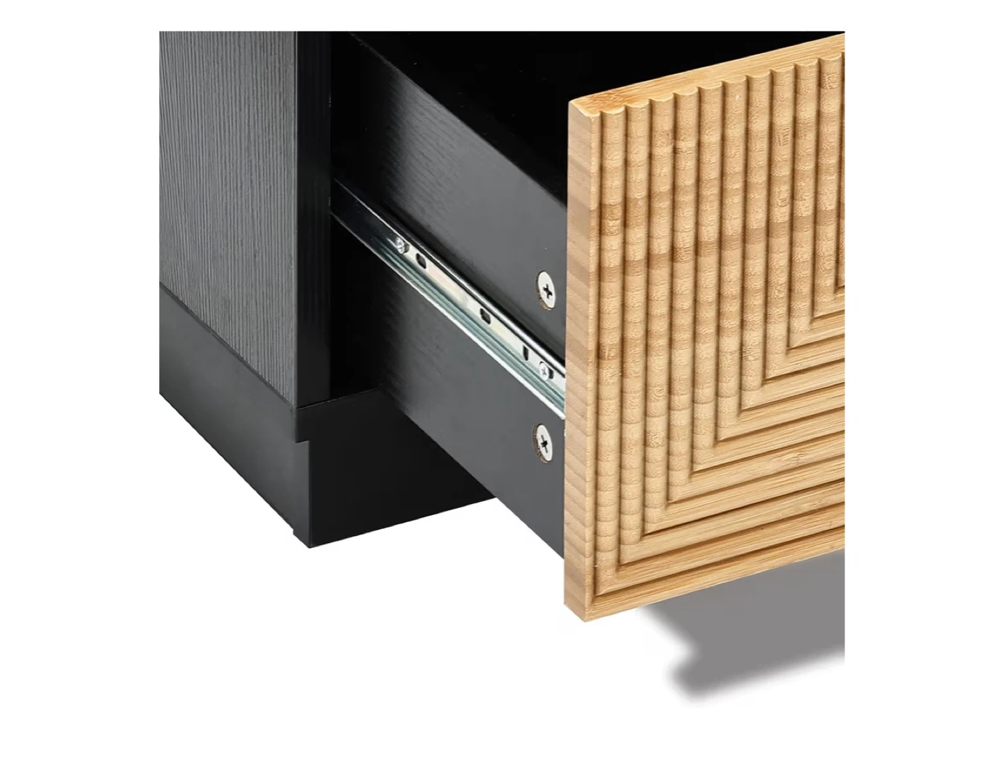 LuxeHome Night Stand - Black/Brown - photo 5