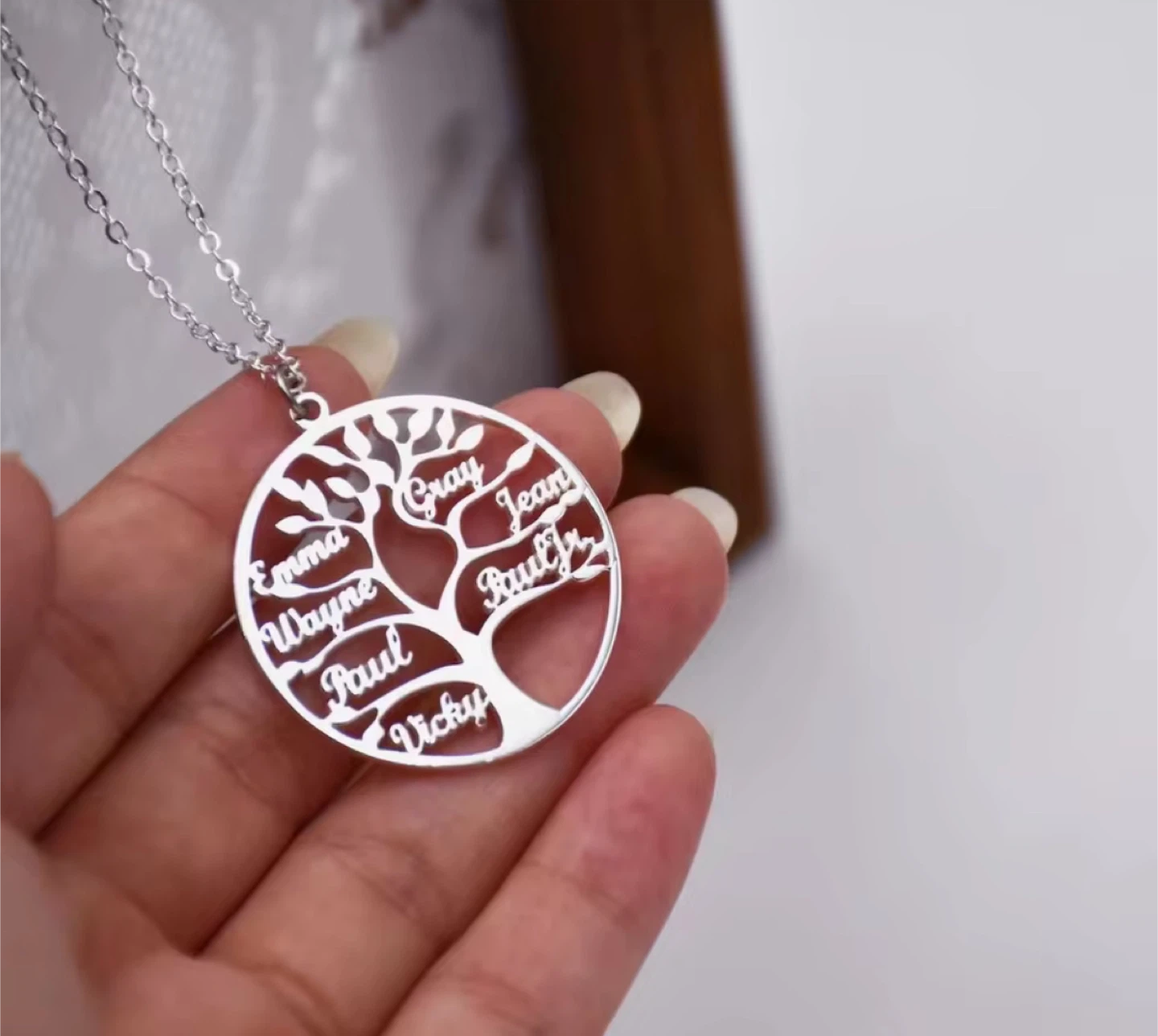 Personalized Tree of Life Necklace with Names
