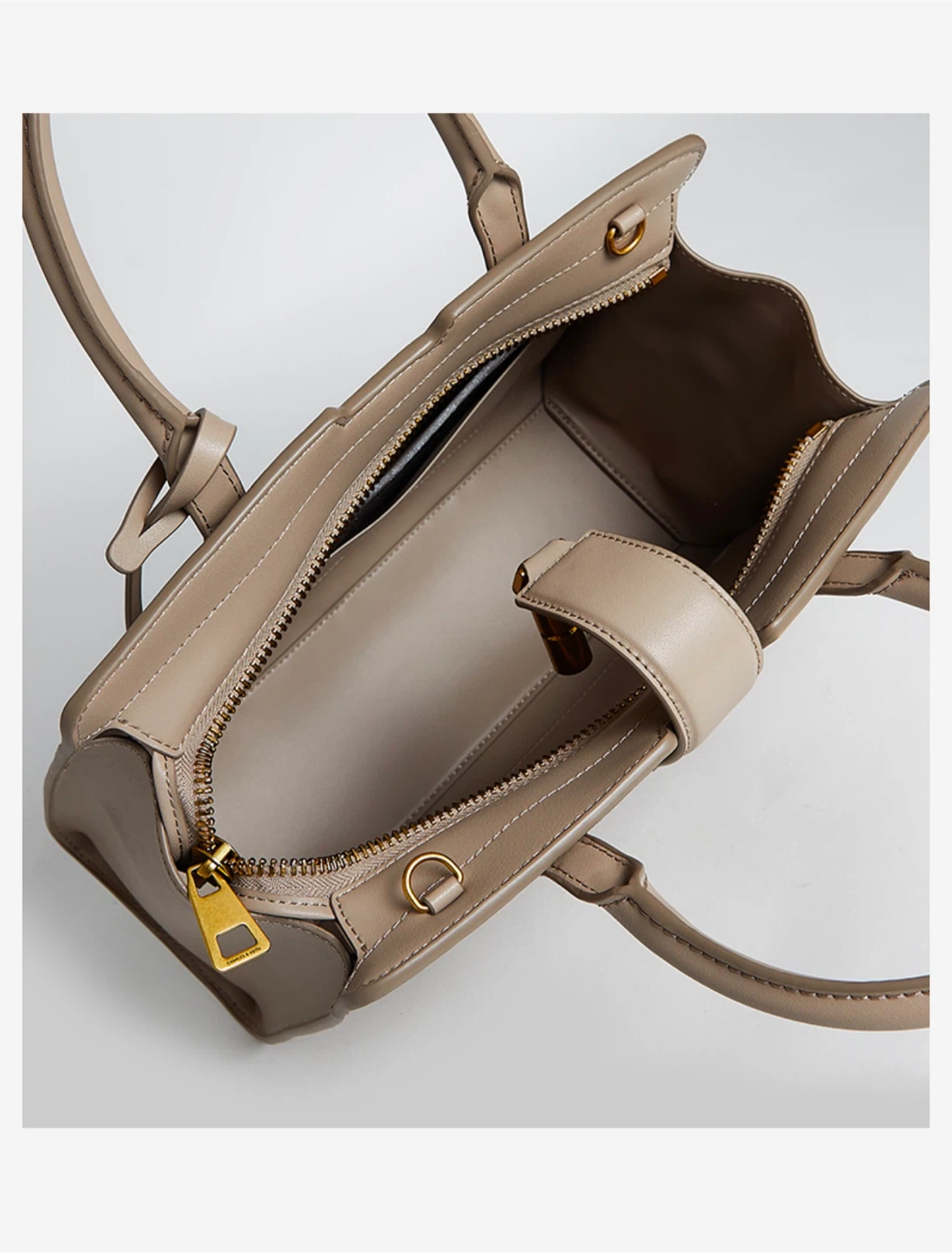 Charles & Keith Top Handle Bag with Metallic Accent - photo 5