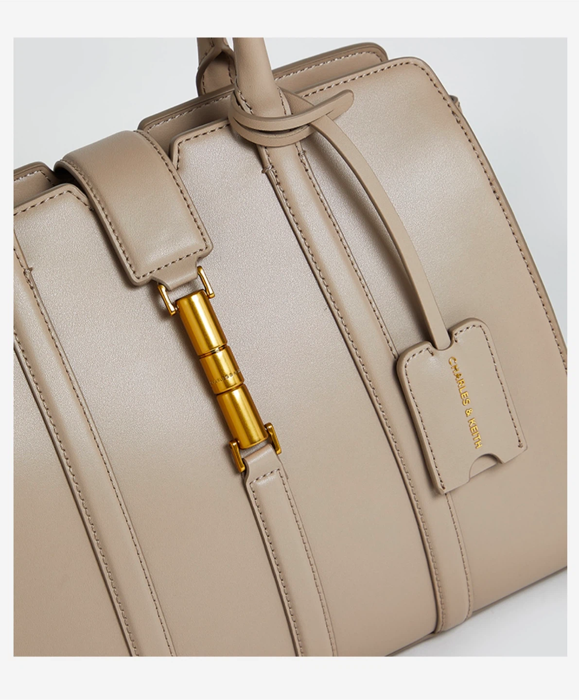Charles & Keith Top Handle Bag with Metallic Accent - photo 4
