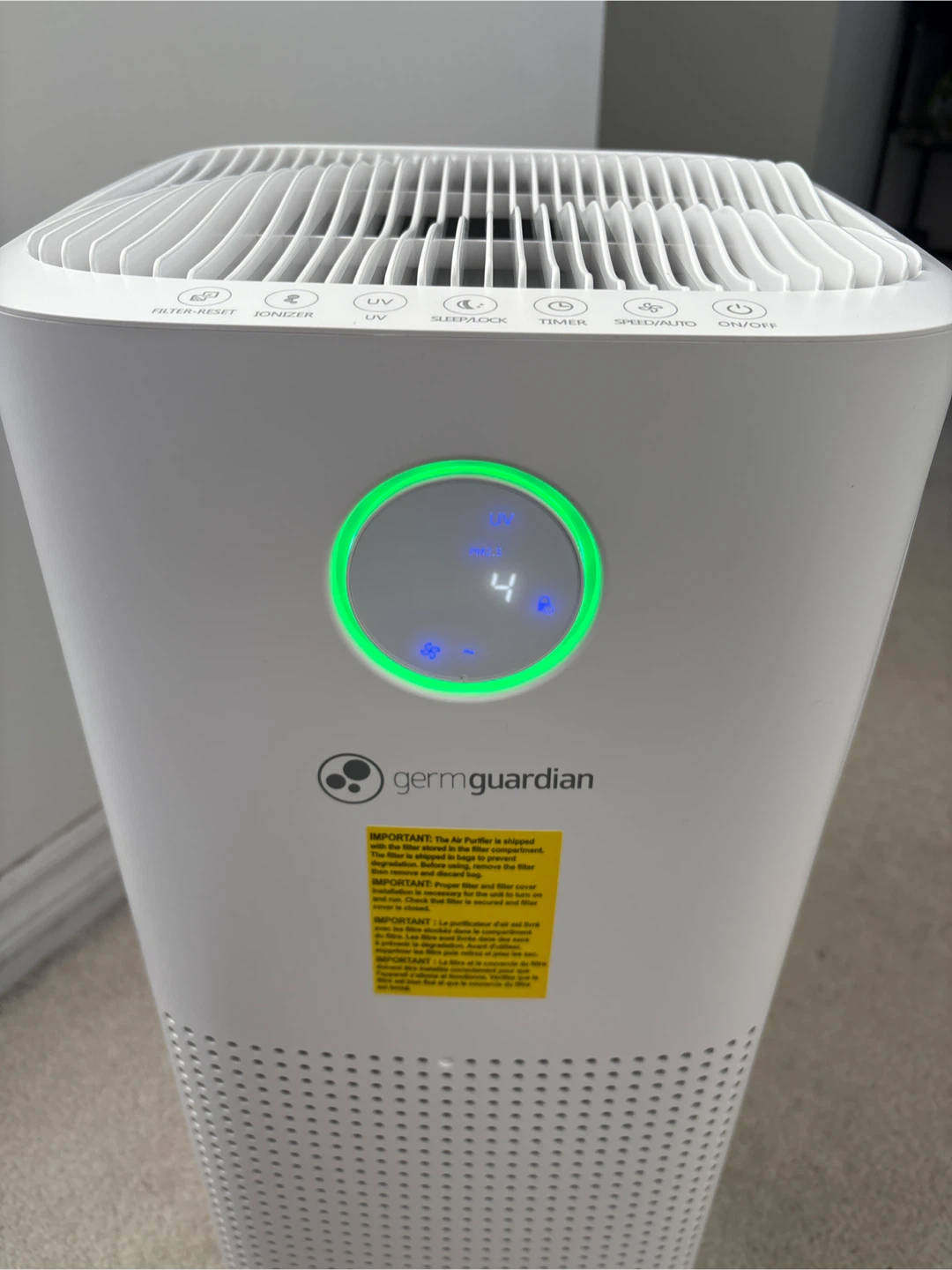GermGuardian AC5109 Large Room Air Purifier | HEPA 99.97% | UV-C