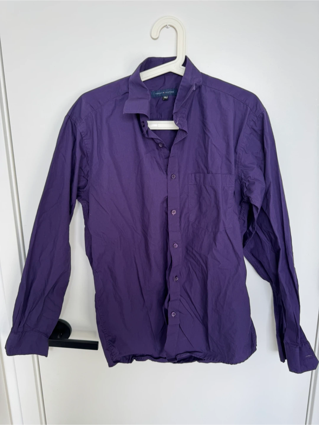 Tommy Hilfiger Men's Purple Cotton Dress Shirt - Size 15.5