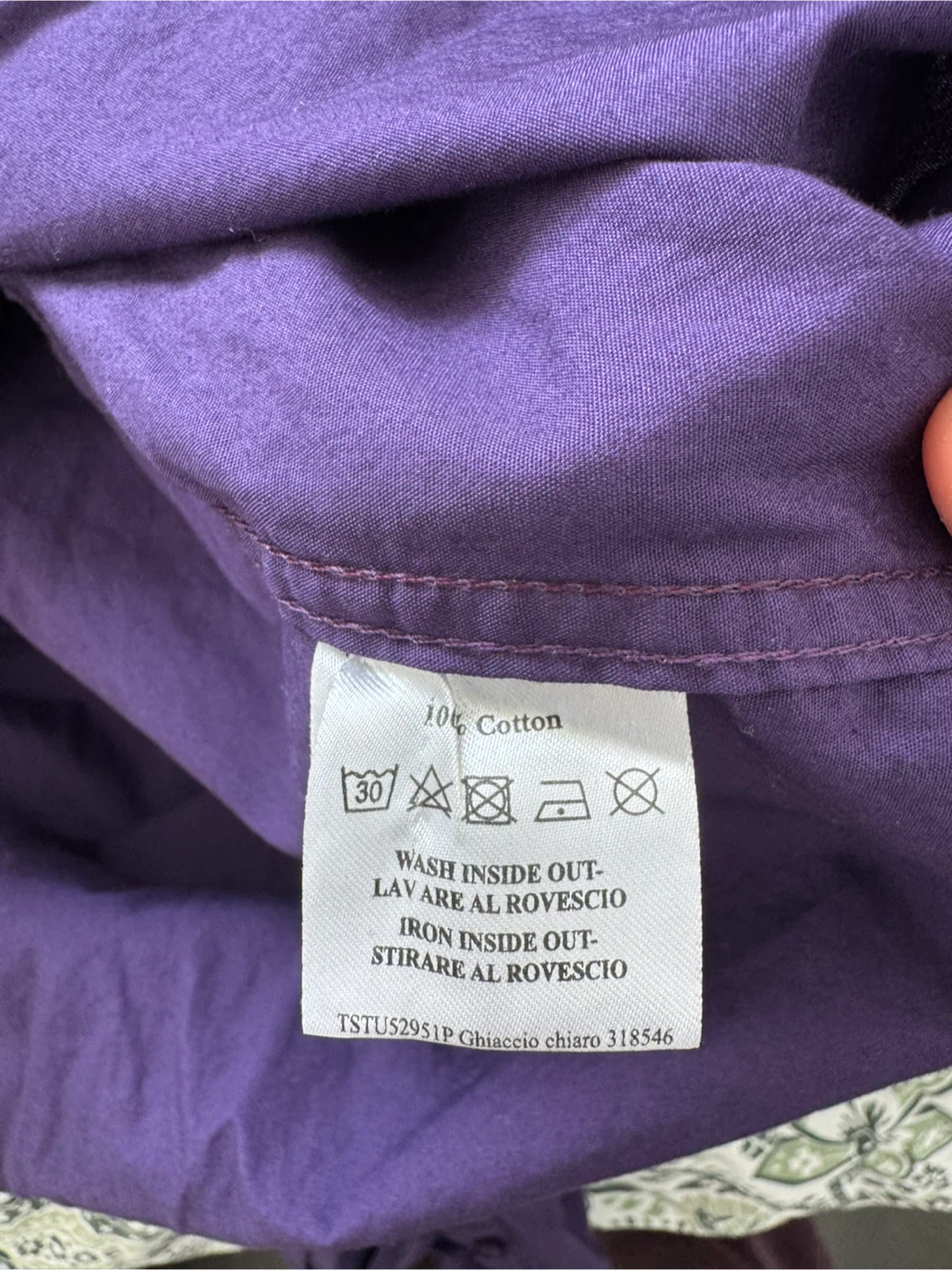 Tommy Hilfiger Men's Purple Cotton Dress Shirt - Size 15.5 - photo 4