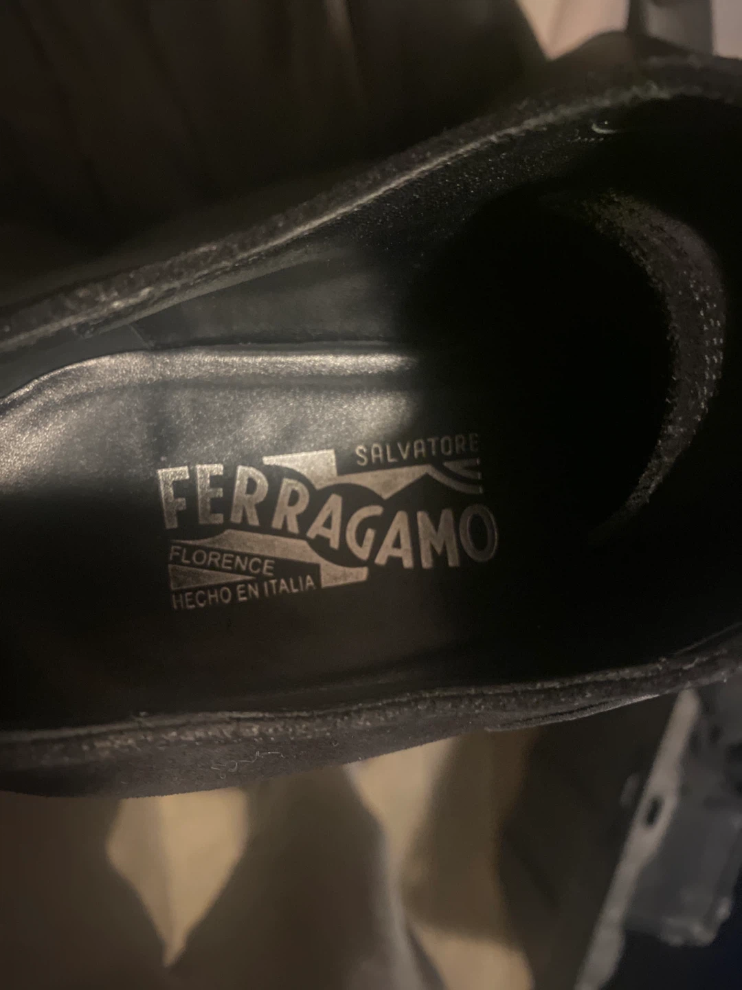 Salvatore Ferragamo Black Leather Cap Toe Oxford Dress Shoes - photo 2