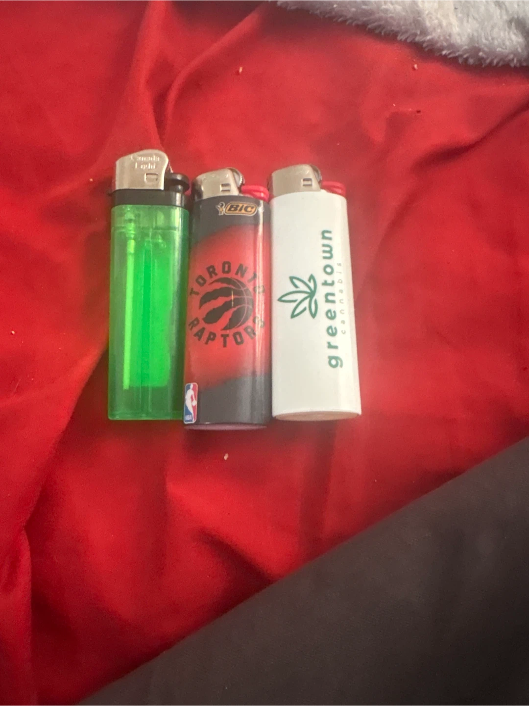 3 Bic Lighters - Green, Raptors & Greentown Cannabis