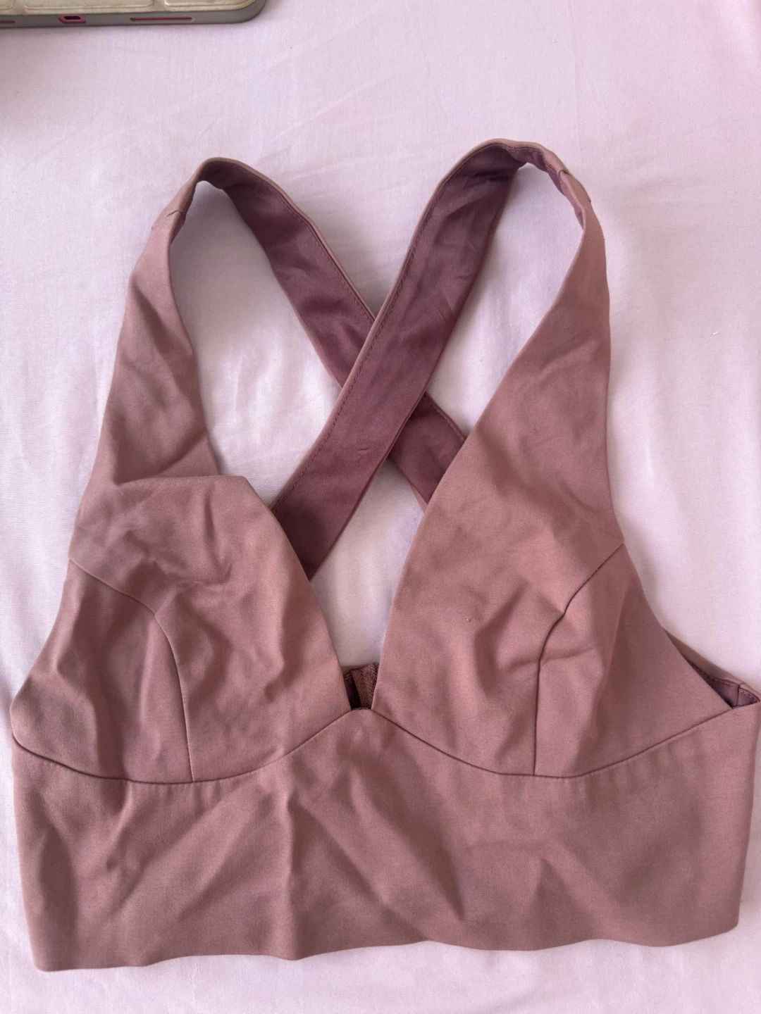Pink Criss-Cross Crop Top