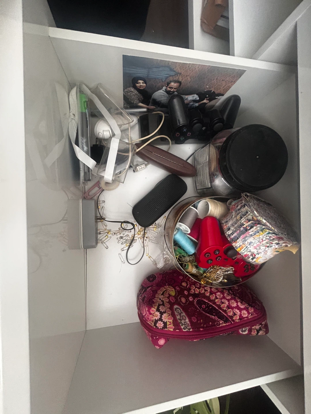 White TV Stand with Drawers and Shelf - photo 2