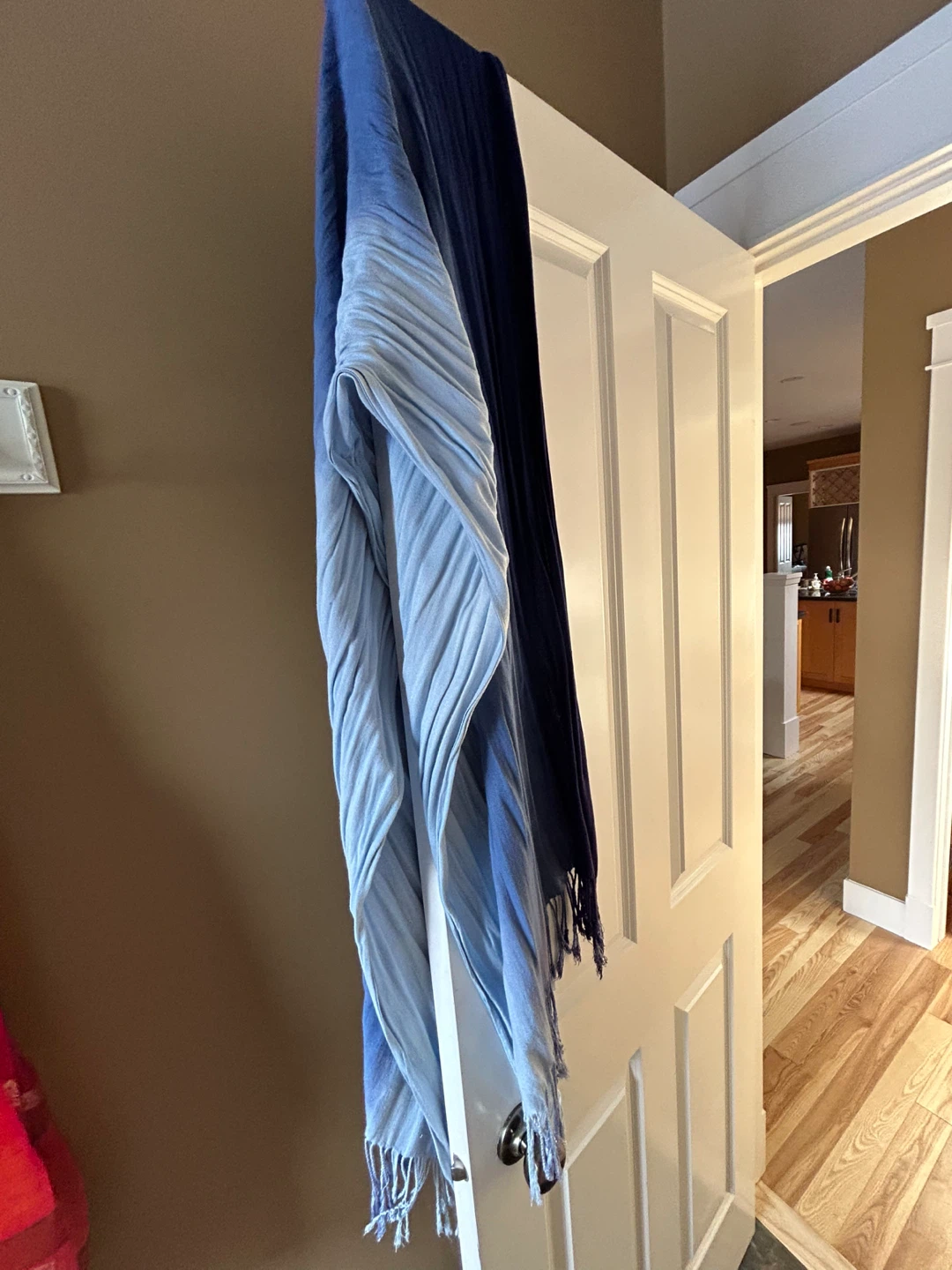 Ombre Blue Scarf with Fringe - photo 3
