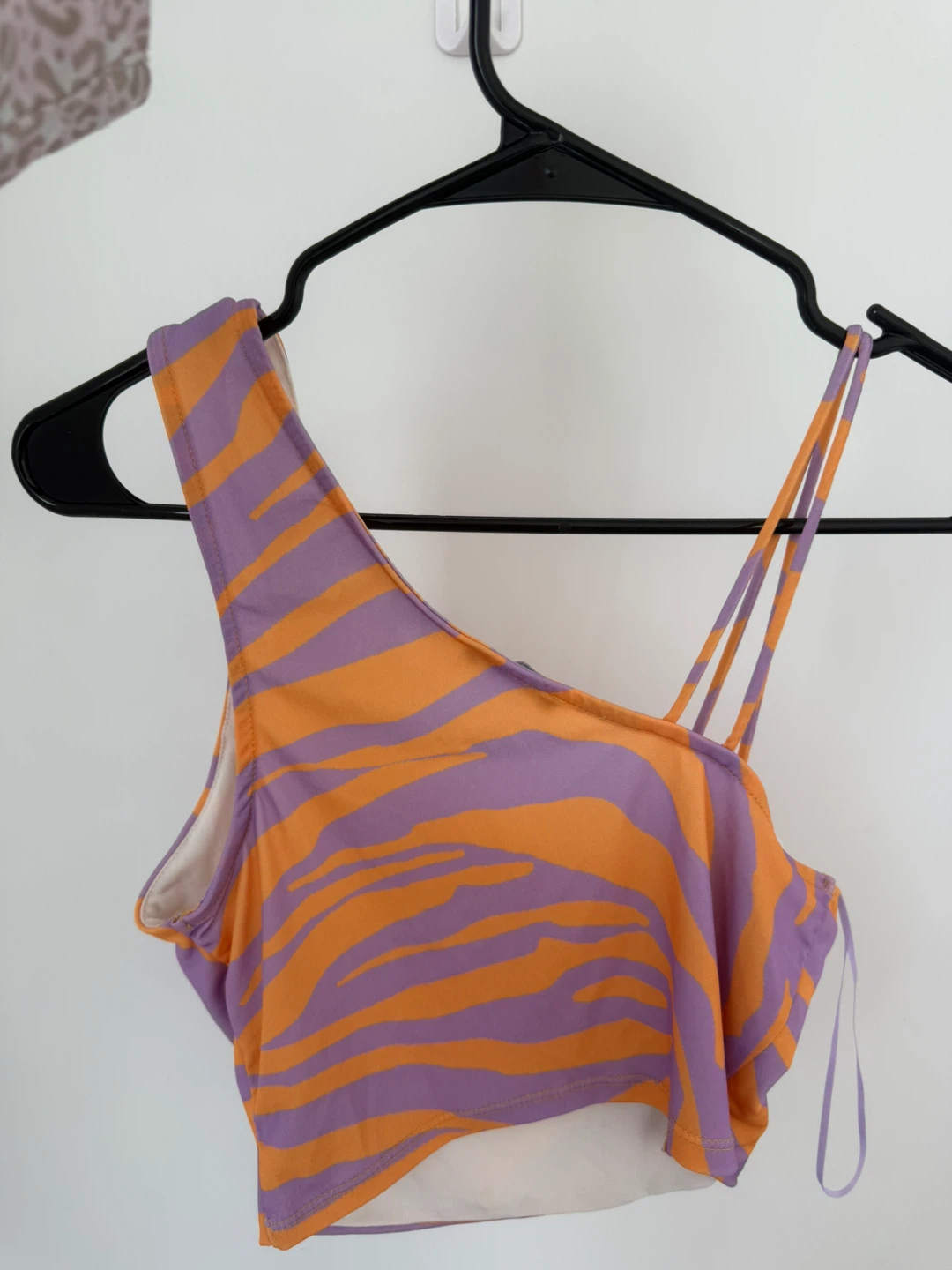 Bershka Orange and Purple Zebra Print Top - Size M - photo 2