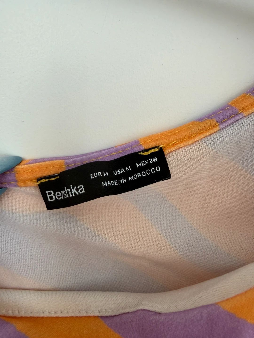 Bershka Orange and Purple Zebra Print Top - Size M - photo 3