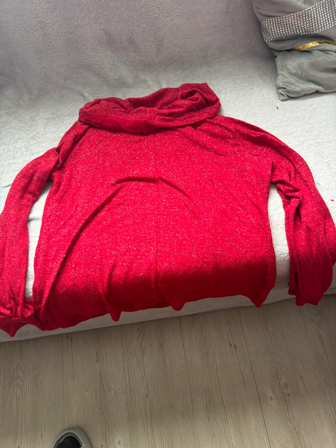 Red Sparkly Turtleneck Sweater - photo 2