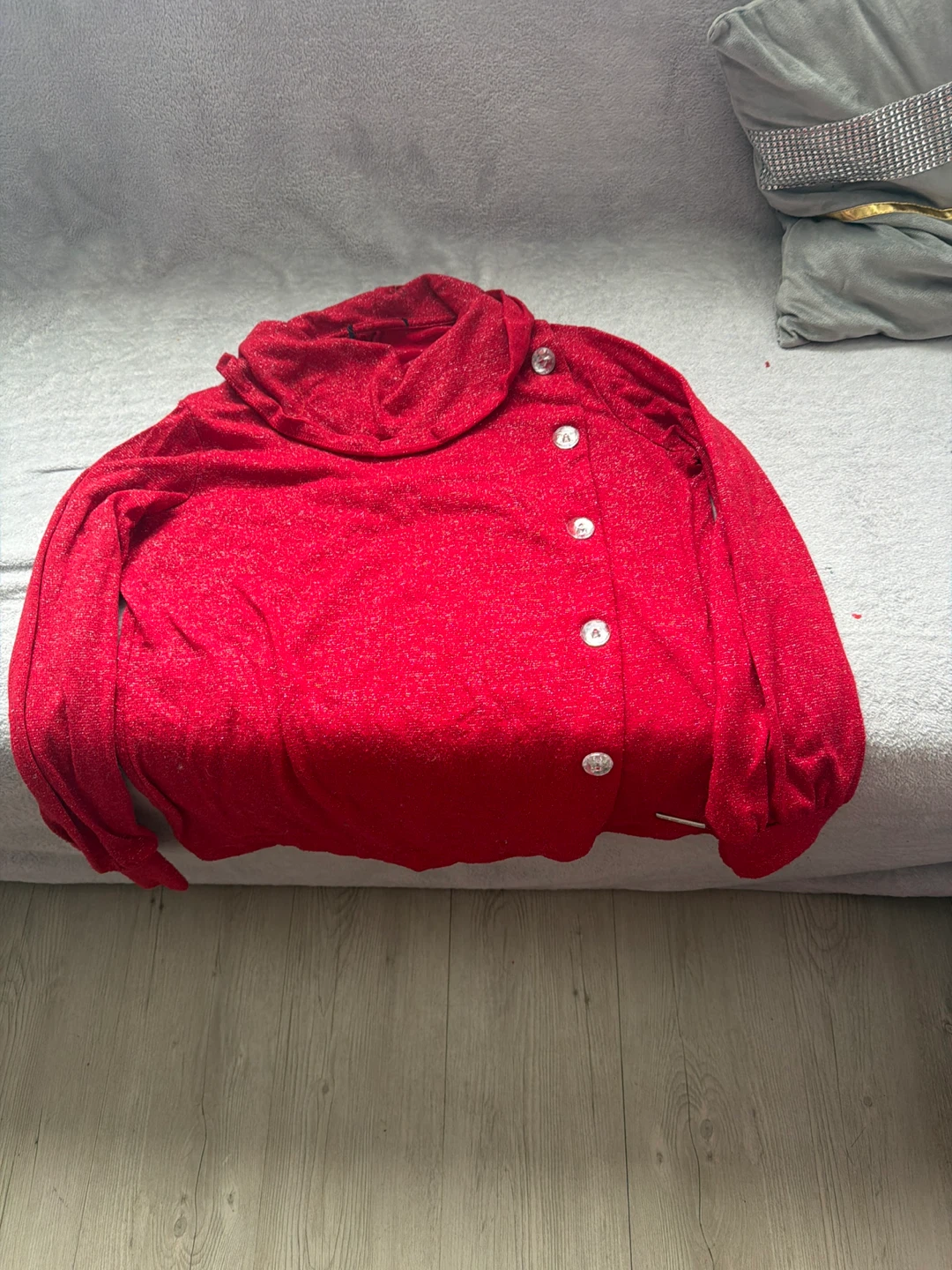 Red Sparkly Turtleneck Sweater