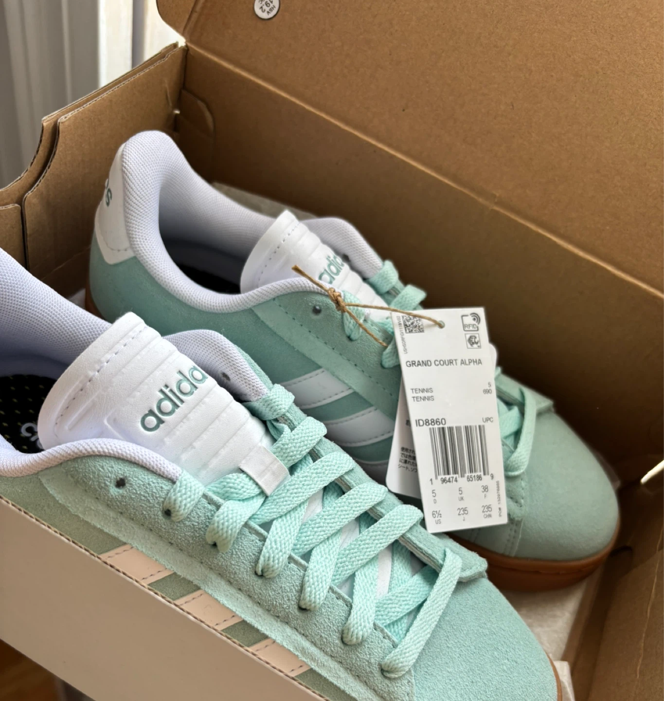 Adidas Grand Court Alpha Tennis Shoes - Mint Green - photo 4