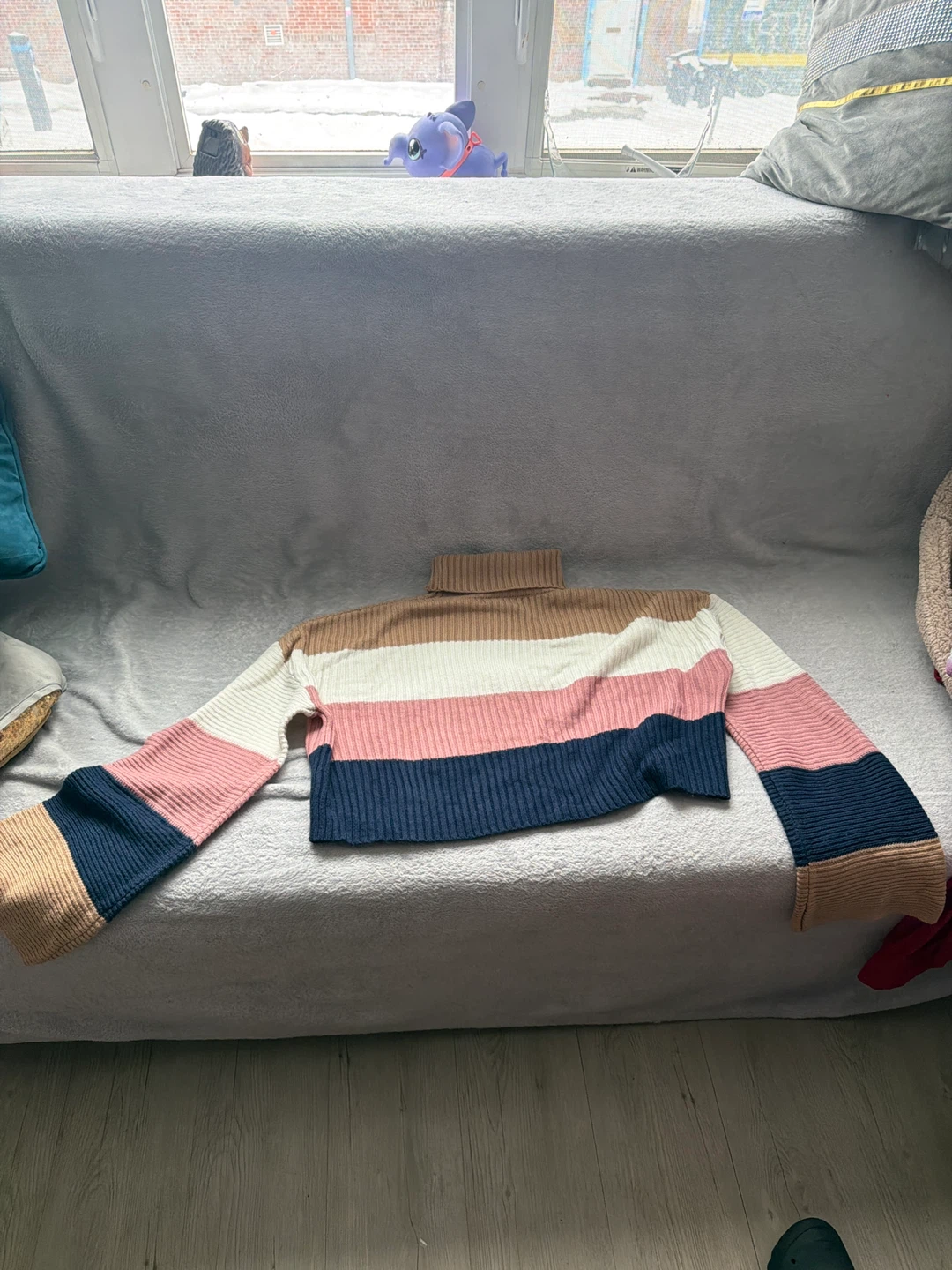 Awoo Striped Turtleneck Sweater - Size L