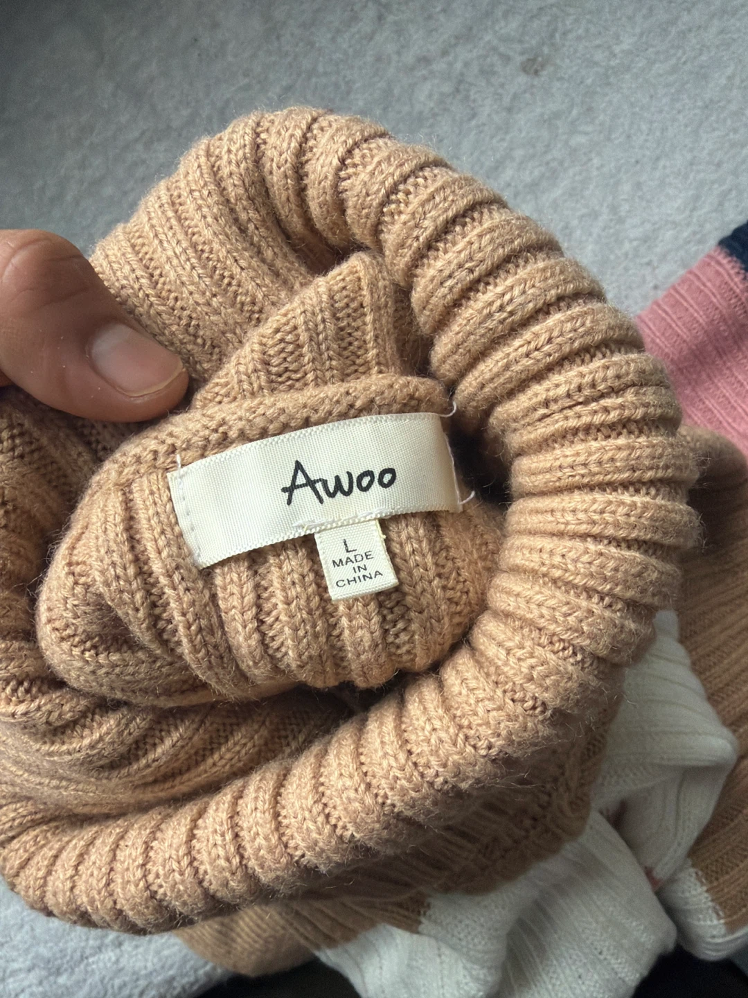 Awoo Striped Turtleneck Sweater - Size L - photo 2