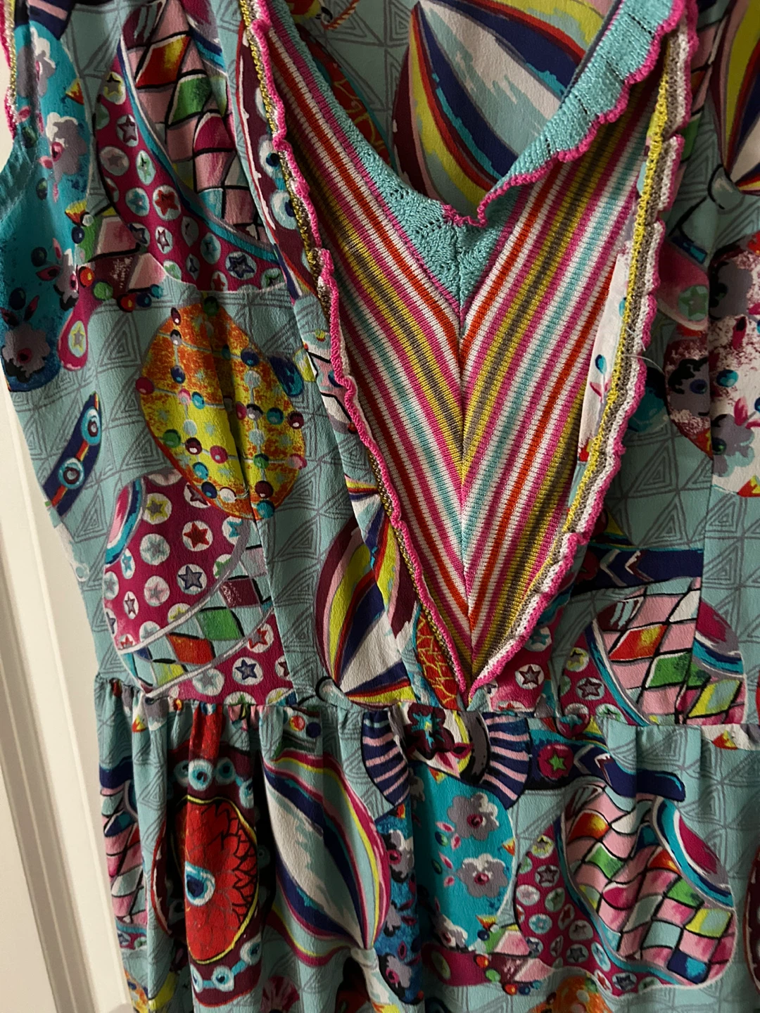 CHACOK Sleeveless Dress Size 2 - Whimsical Hot Air Balloon Print