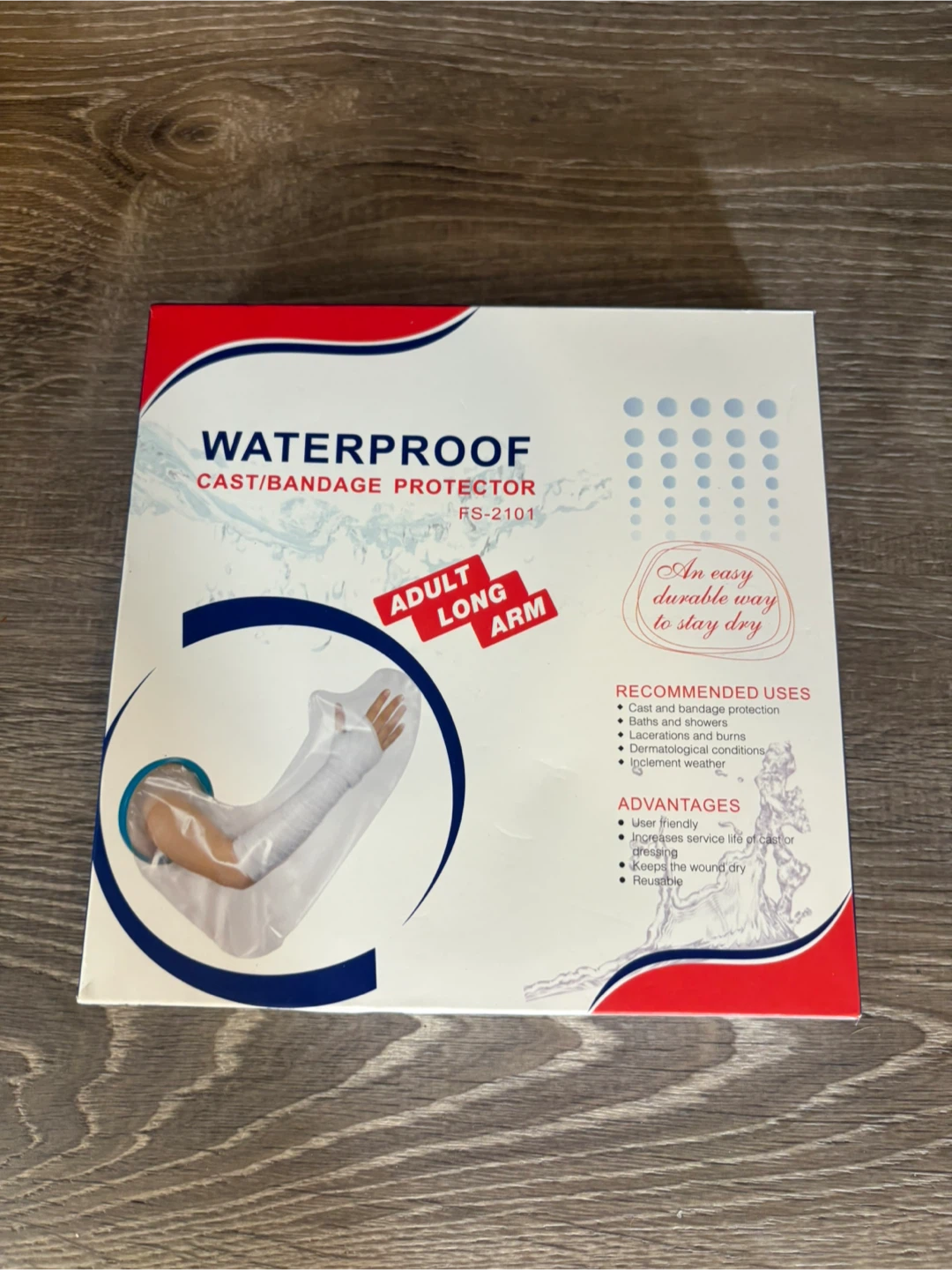 WATERPROOF CAST/BANDAGE PROTECTOR - ADULT LONG ARM