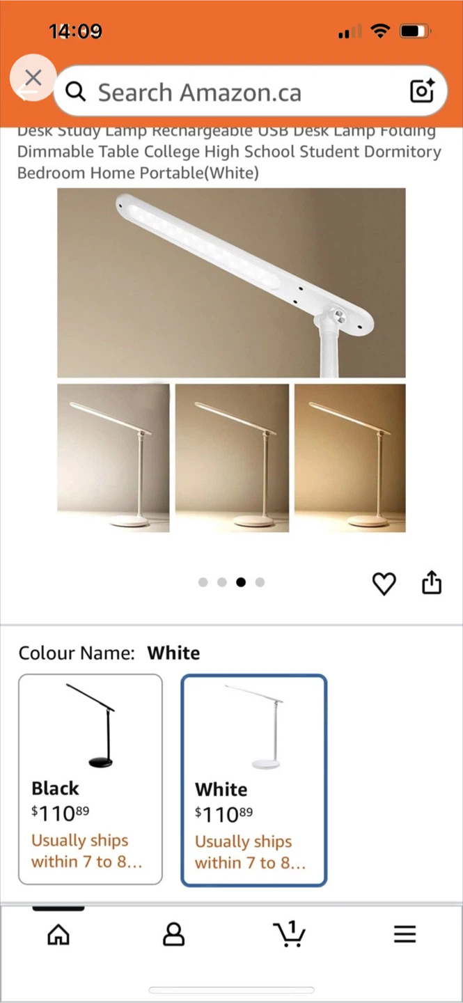 White Dimmable LED Desk Lamp