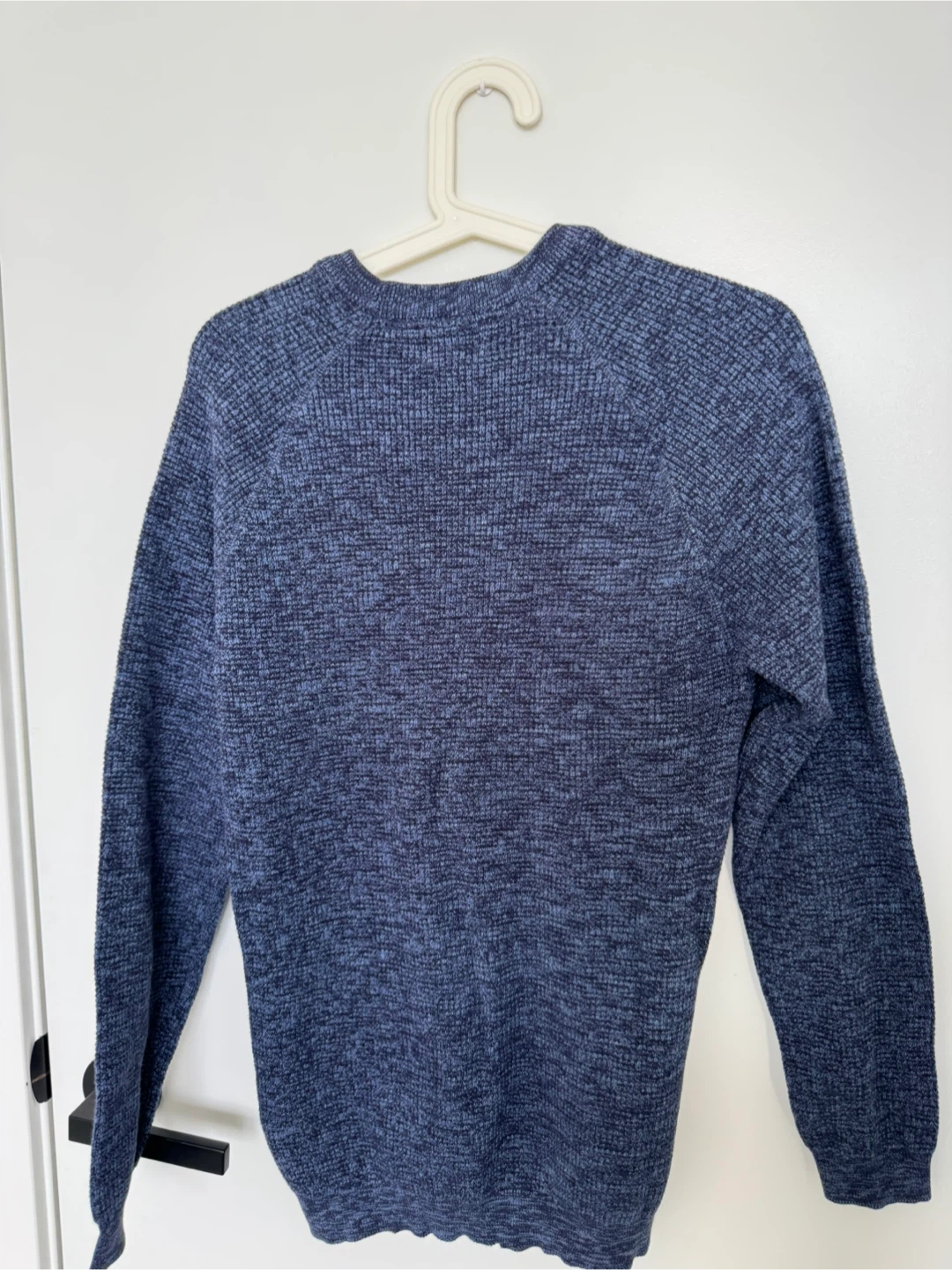 Next Blue Marled Knit Crewneck Sweater - Size M - photo 2