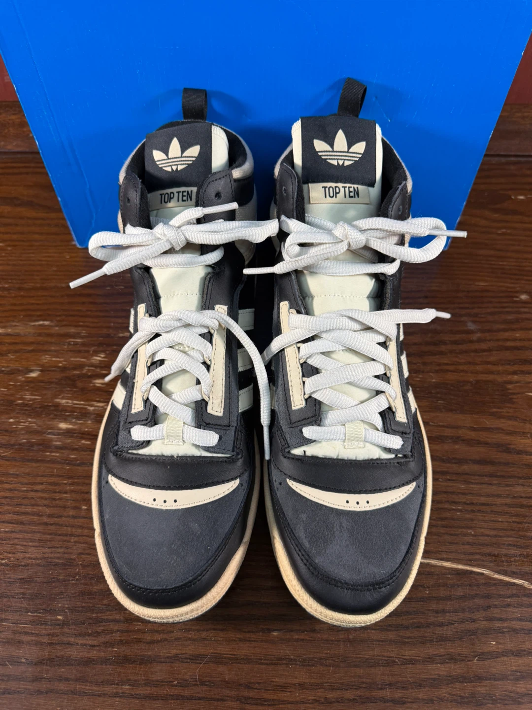 Adidas Top Ten LP Black/White-Wonder Beige  Men Size US 11 - photo 4