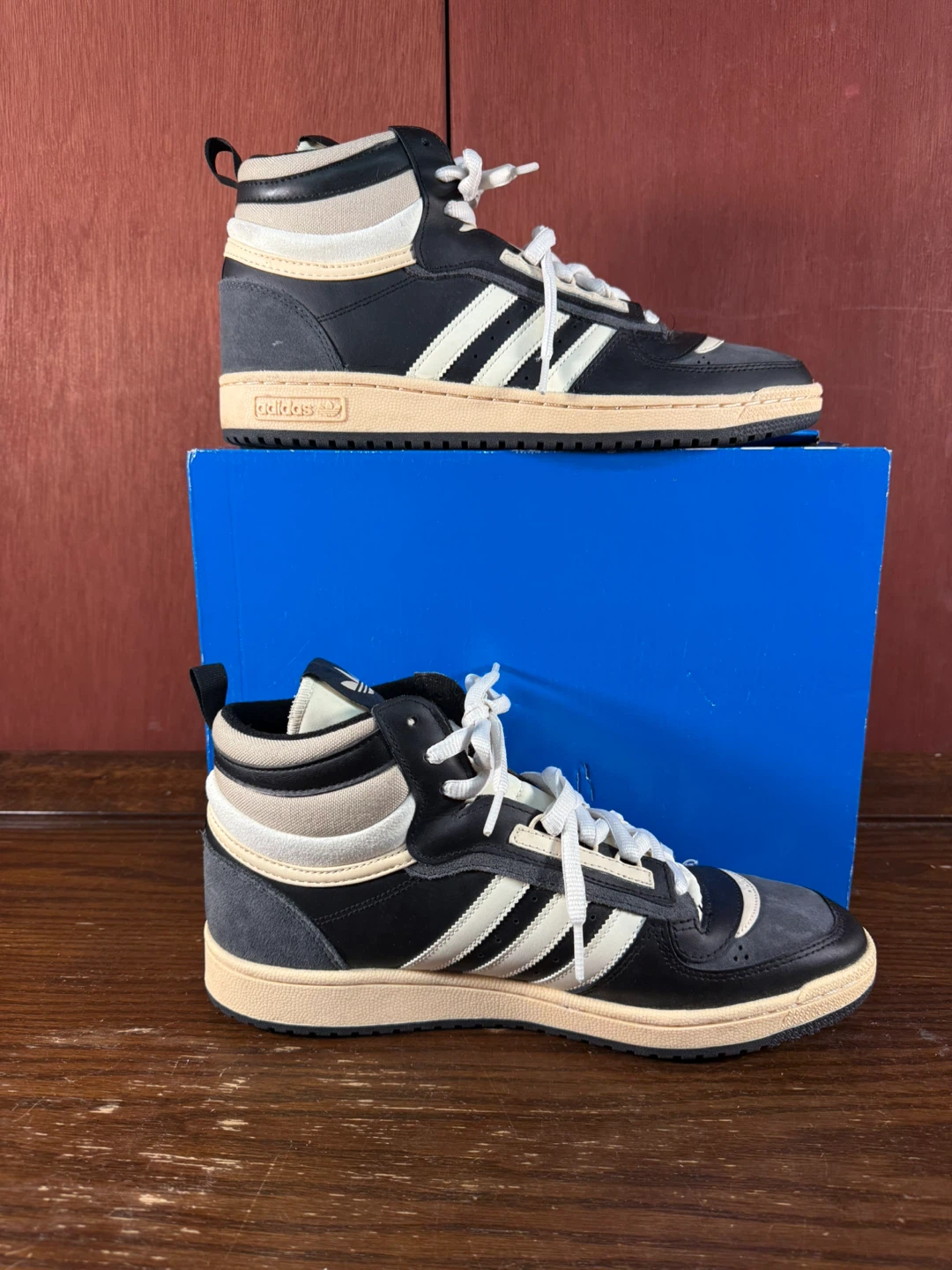 Adidas Top Ten LP Black/White-Wonder Beige  Men Size US 11 - photo 2