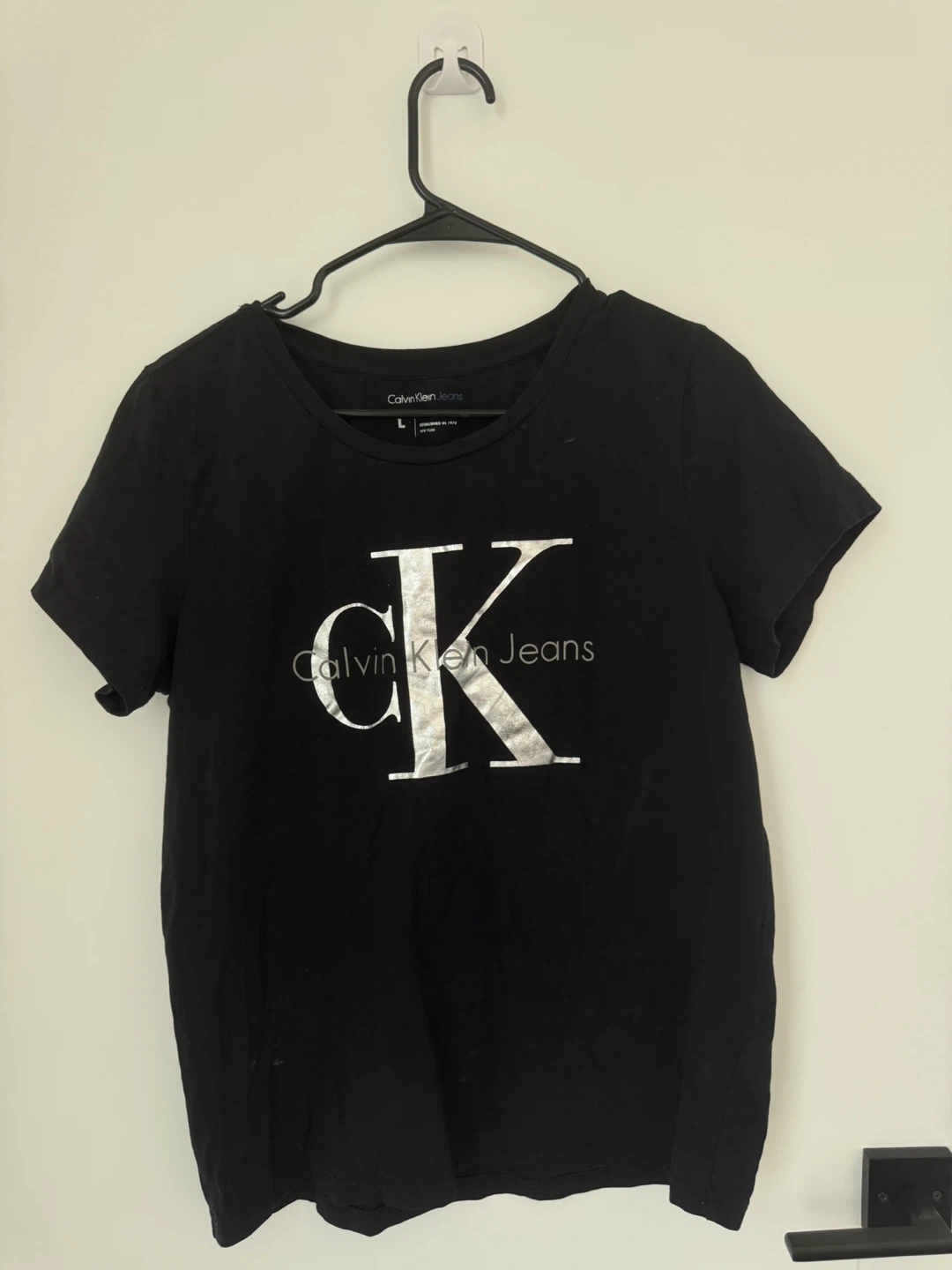 Calvin Klein Jeans Black T-Shirt Size L