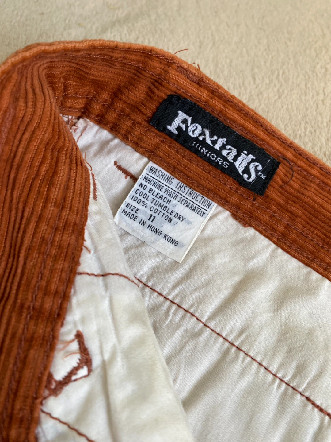 Foxtails Juniors Corduroy Culottes Size 11 Orange - photo 2