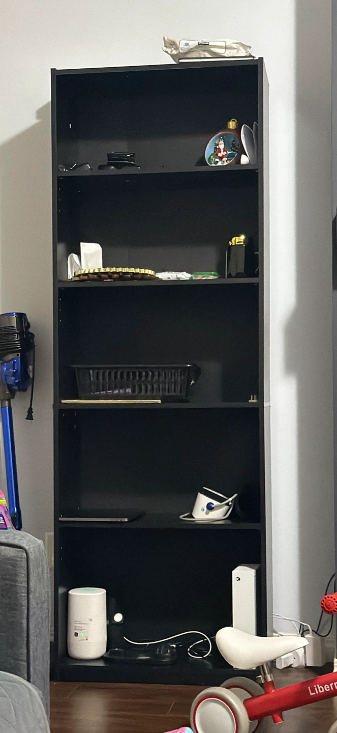 Black bookshelf