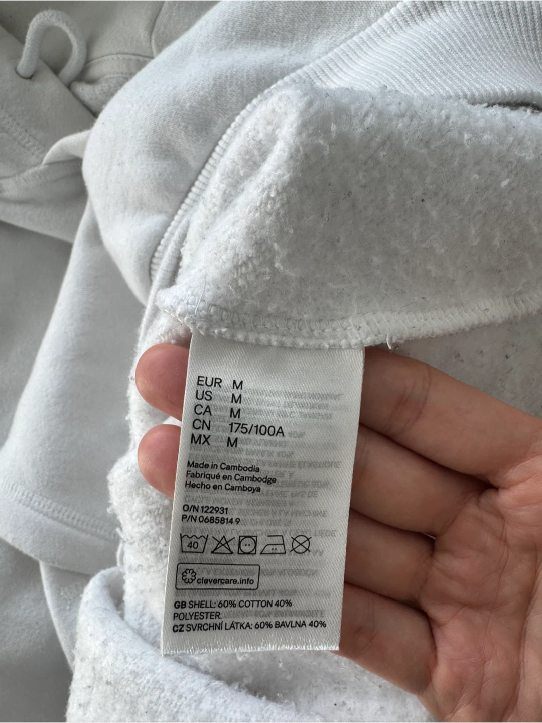 Divided H&M Basic White Hoodie - Size M - photo 4