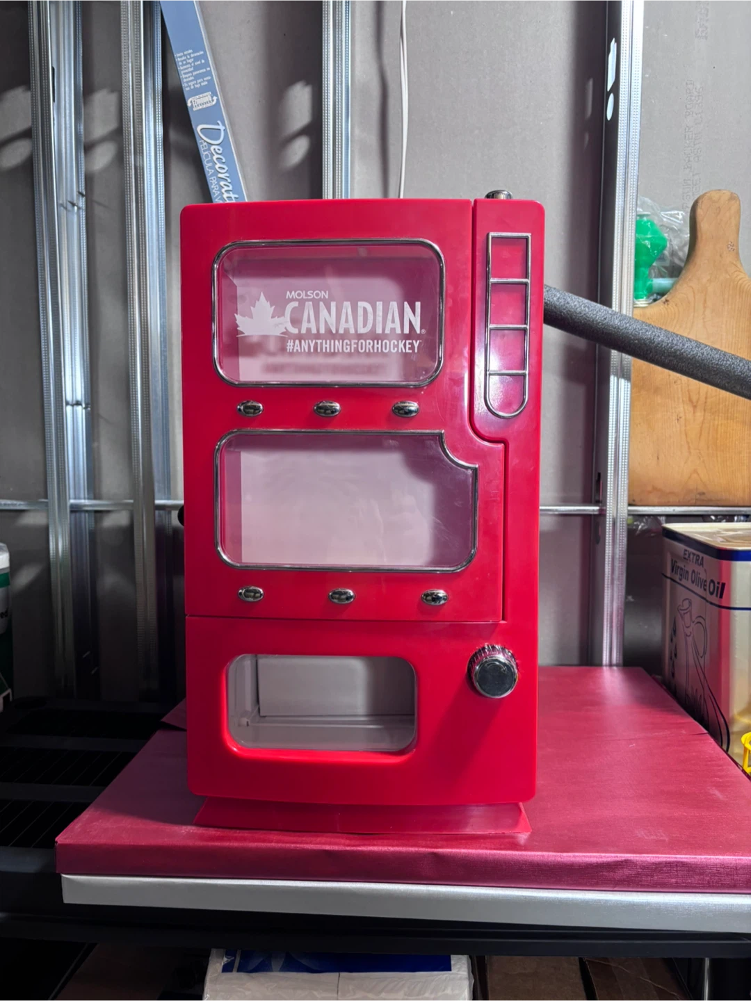 Molson Canadian Red Vending Machine Mini Fridge - photo 3