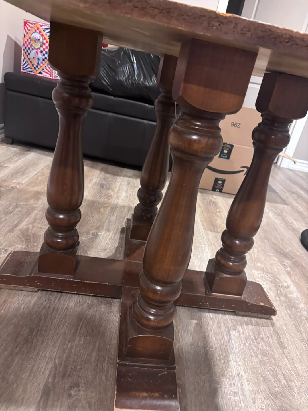 Wooden Dining Table with Leaf Extension
