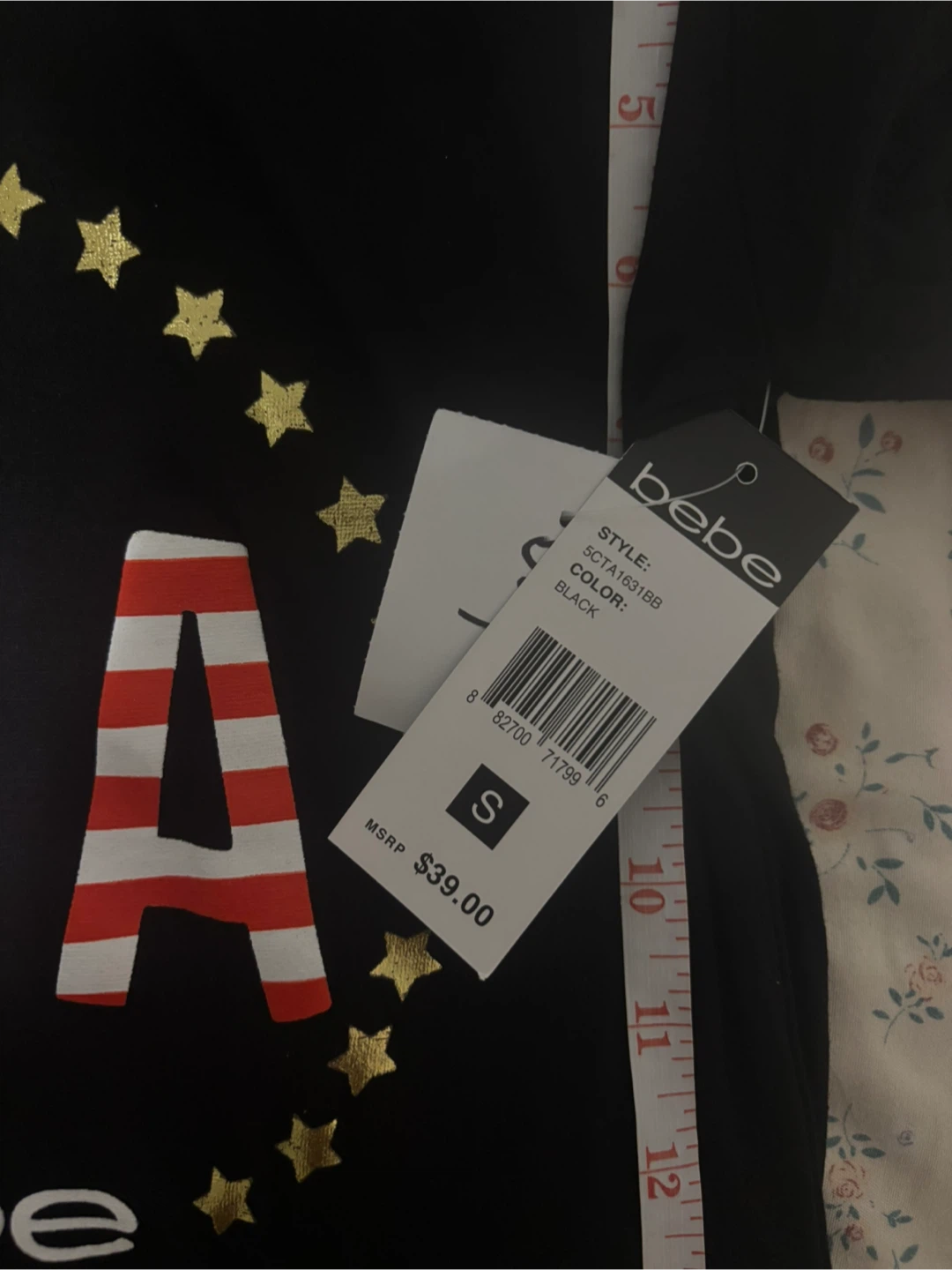 Brand new Bebe USA Black T-Shirt Size S - photo 2