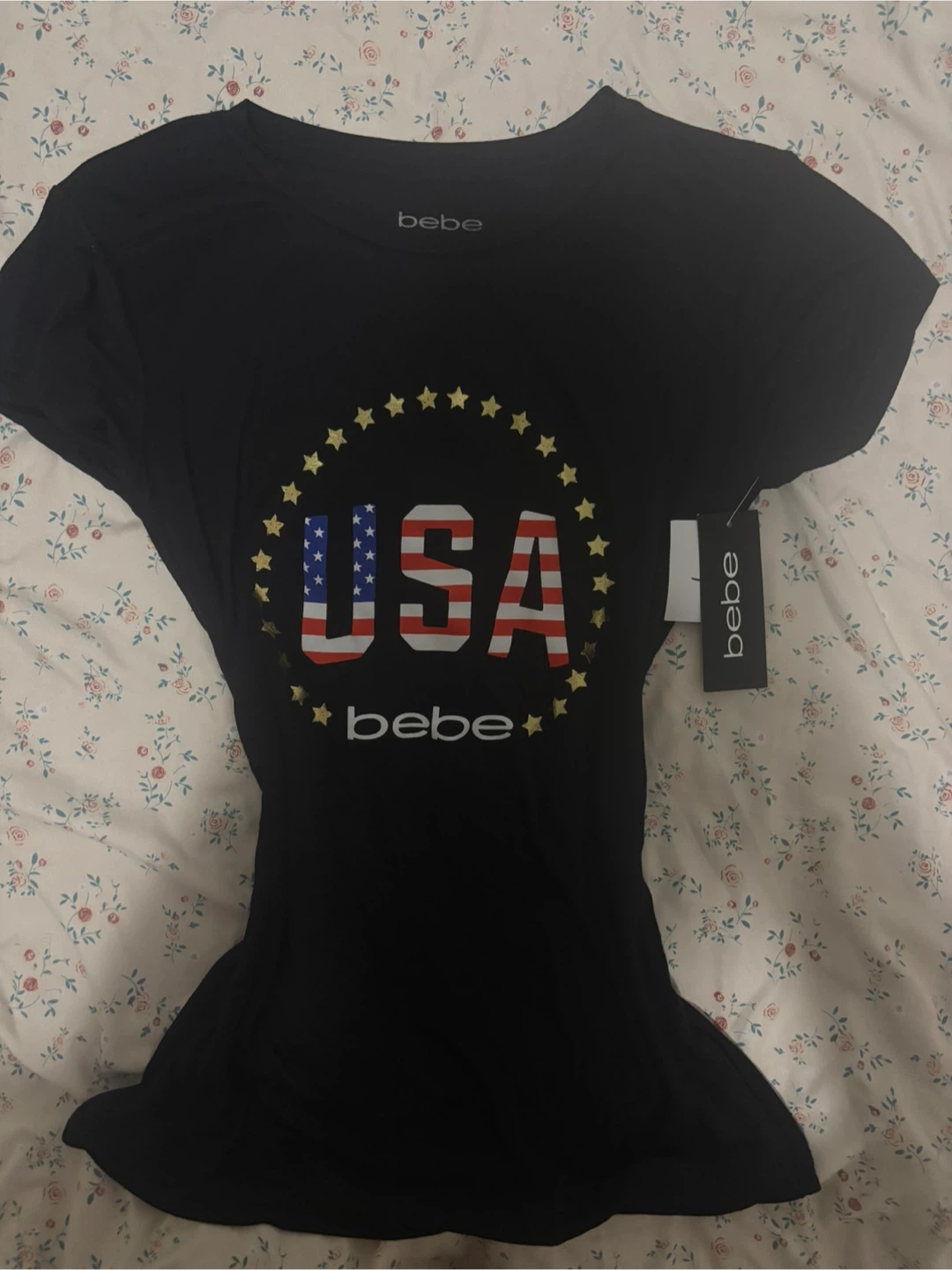 Brand new Bebe USA Black T-Shirt Size S