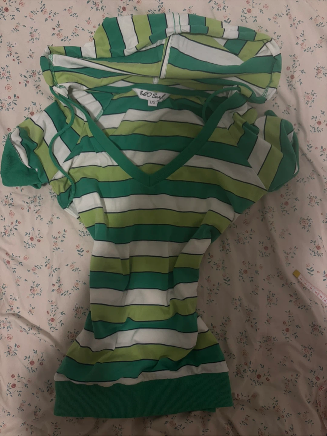 360 Surf Striped V-Neck Hoodie