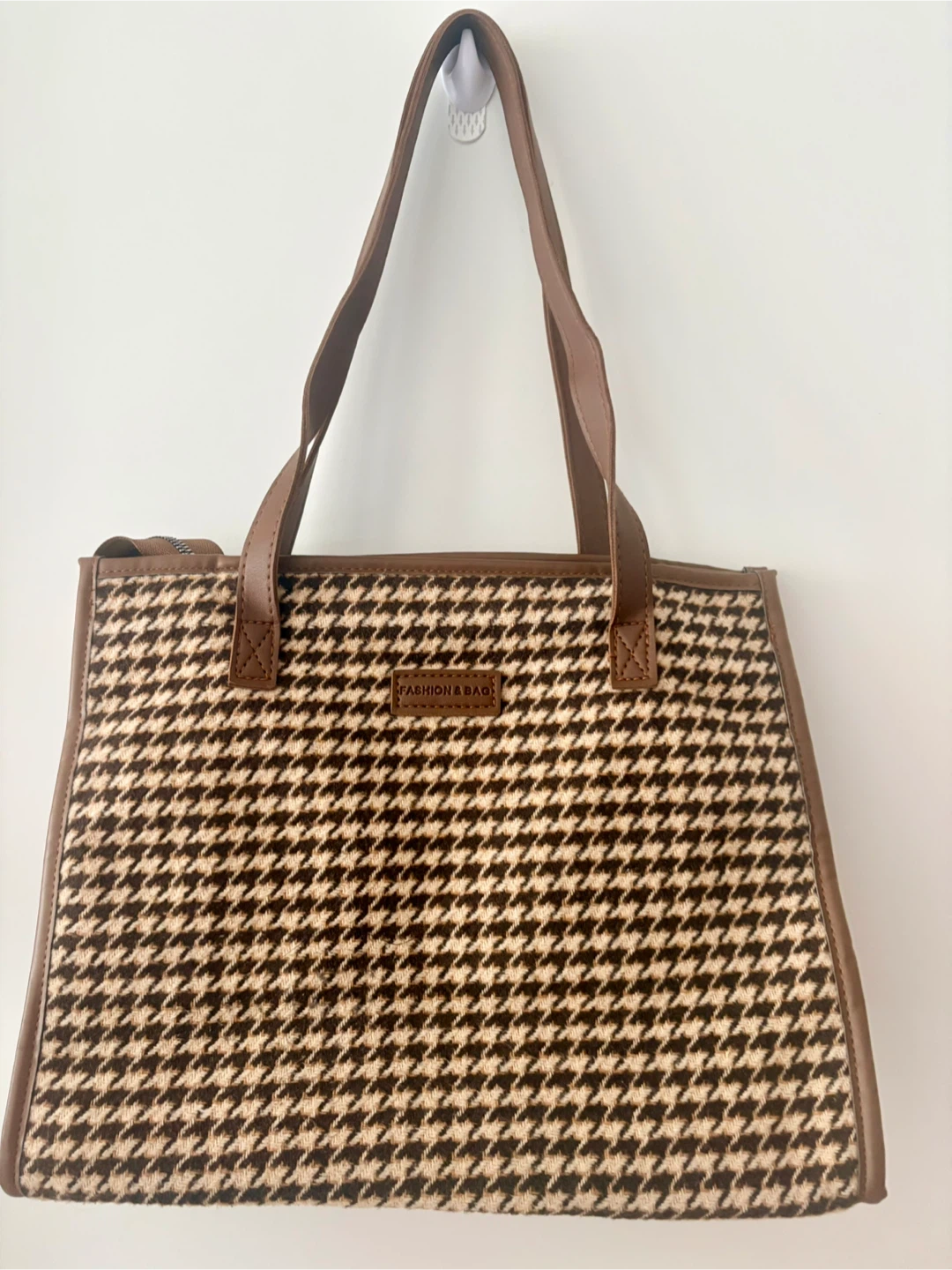 Houndstooth Tote Bag