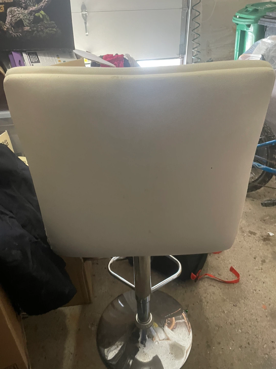 White Adjustable Bar Stool - photo 2