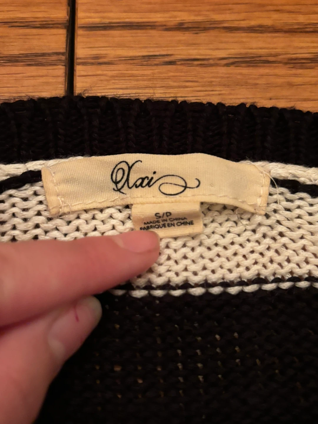 Striped Knit Sweater - Black/White - photo 2
