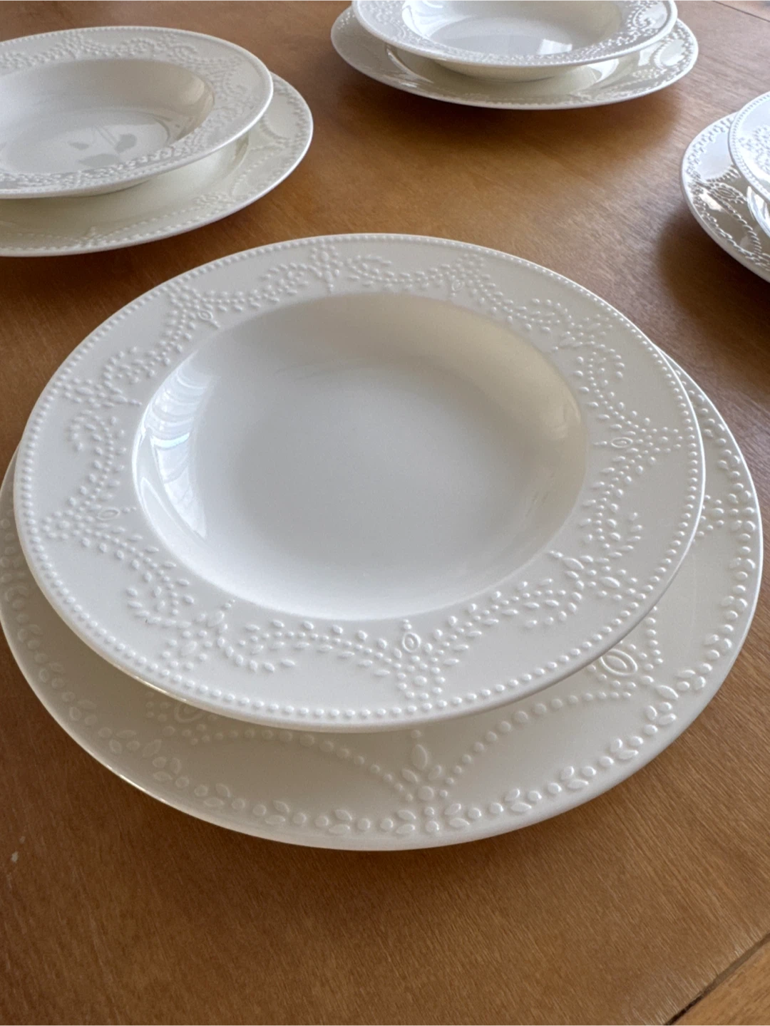 Intesa Home Premium Porcelain pasta Bowls and plates 8pcs
