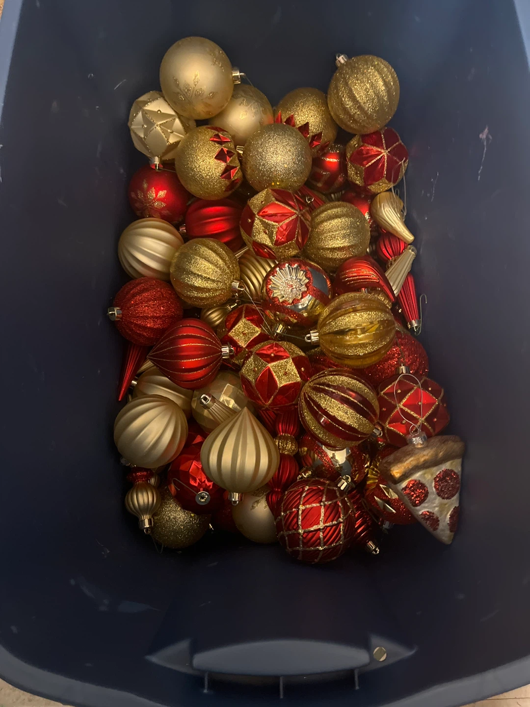 Red and Gold Christmas Ornaments