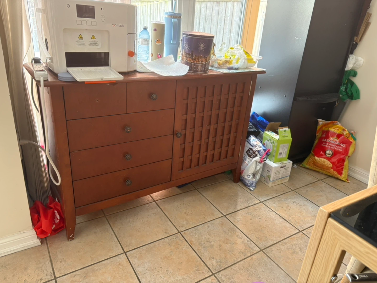 MUST GO - Wood Dresser with Cabinet
