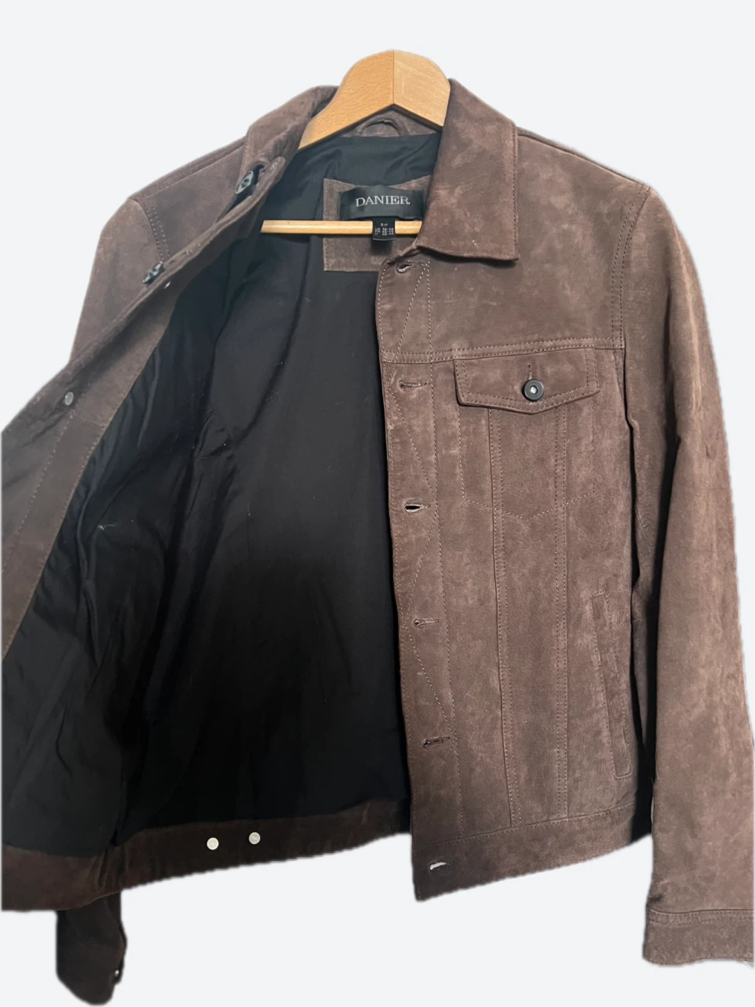 DANIER - Suede Trucker Jacket - Size SM - photo 3