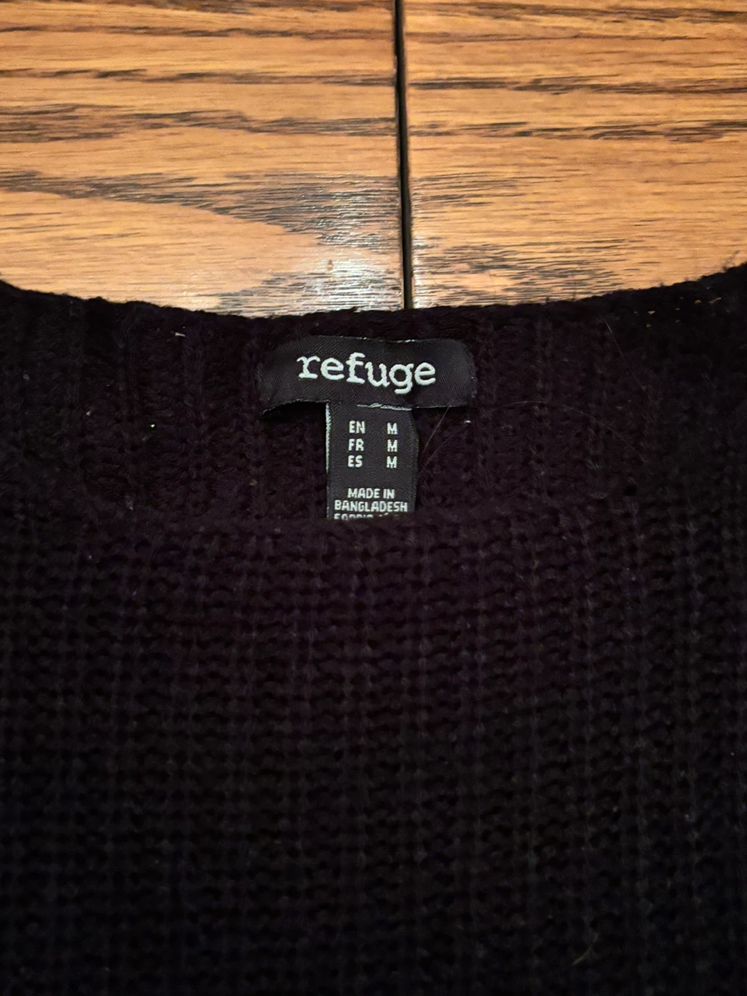 Refuge Black Cropped Sweater - photo 2