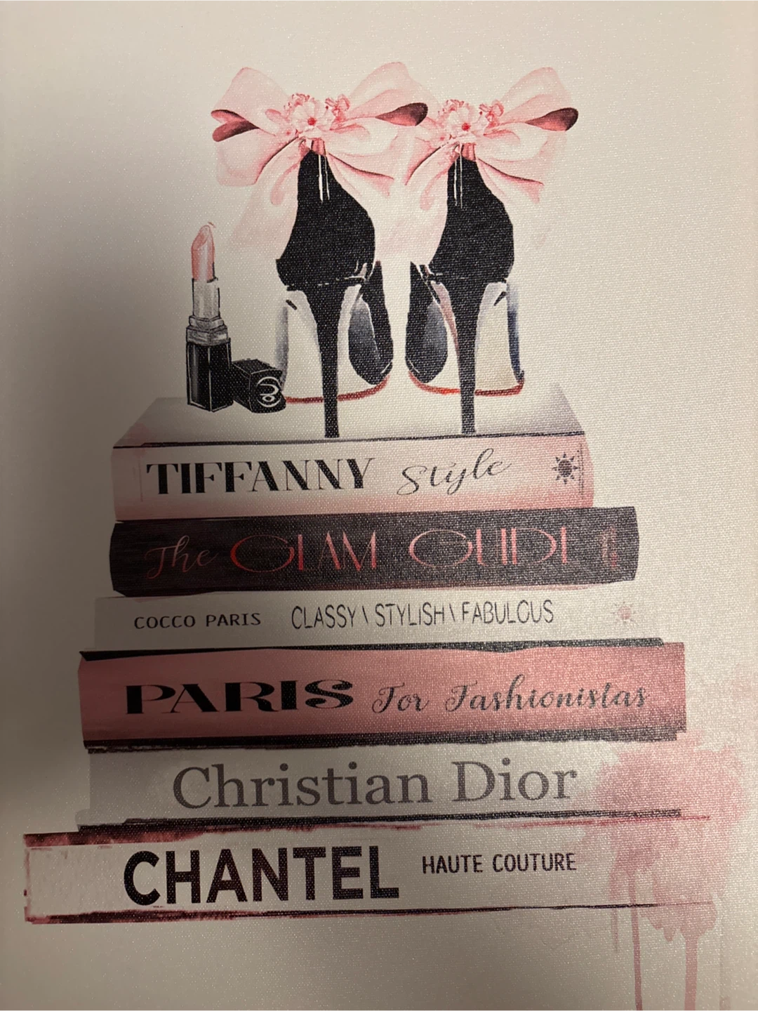 Fashion Themed Canvas Print with Heels and Lipstick - photo 3